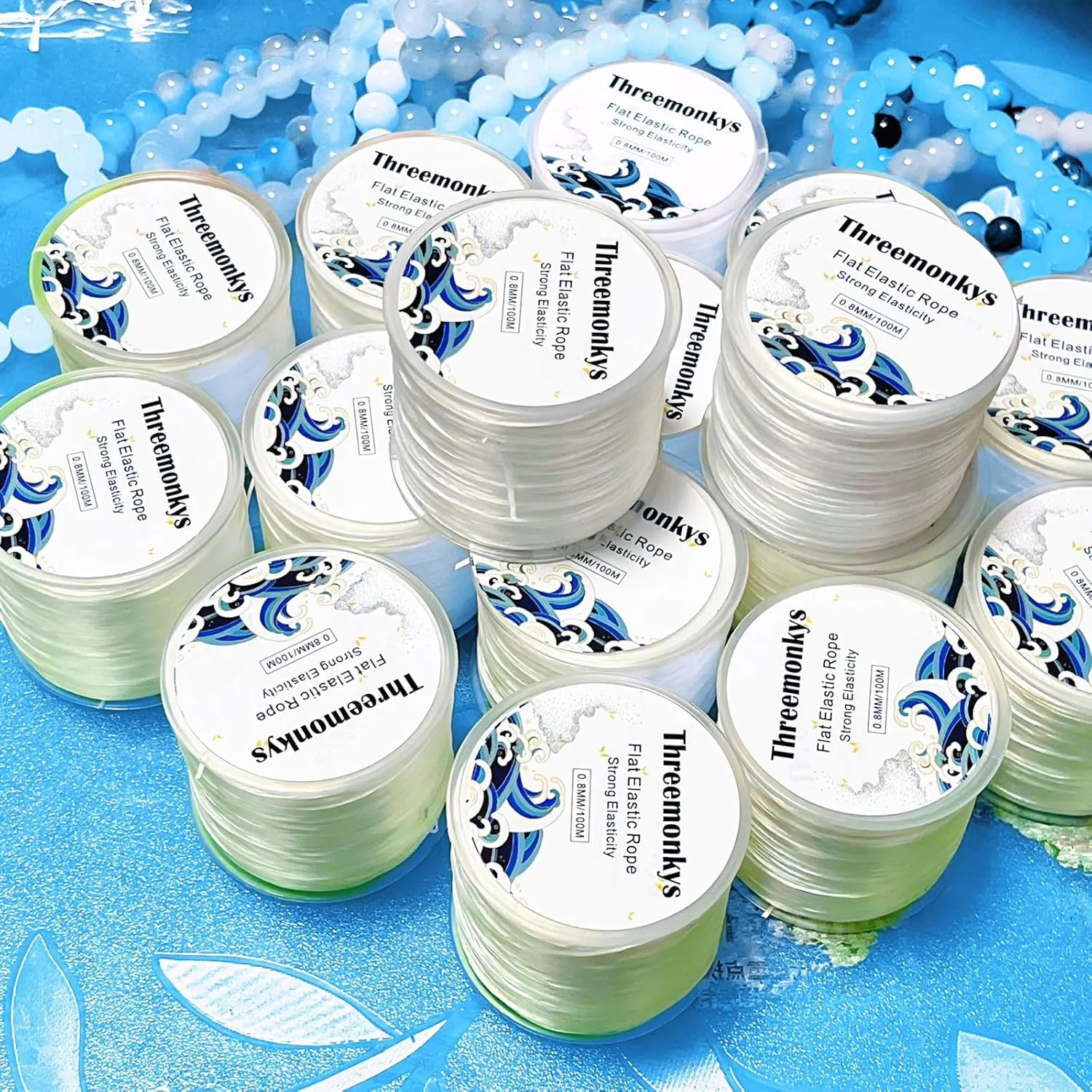 Flat Elastic Line 0.8 mm Elastic Bracelet Rope Bead Rope for String Jewelry Prod