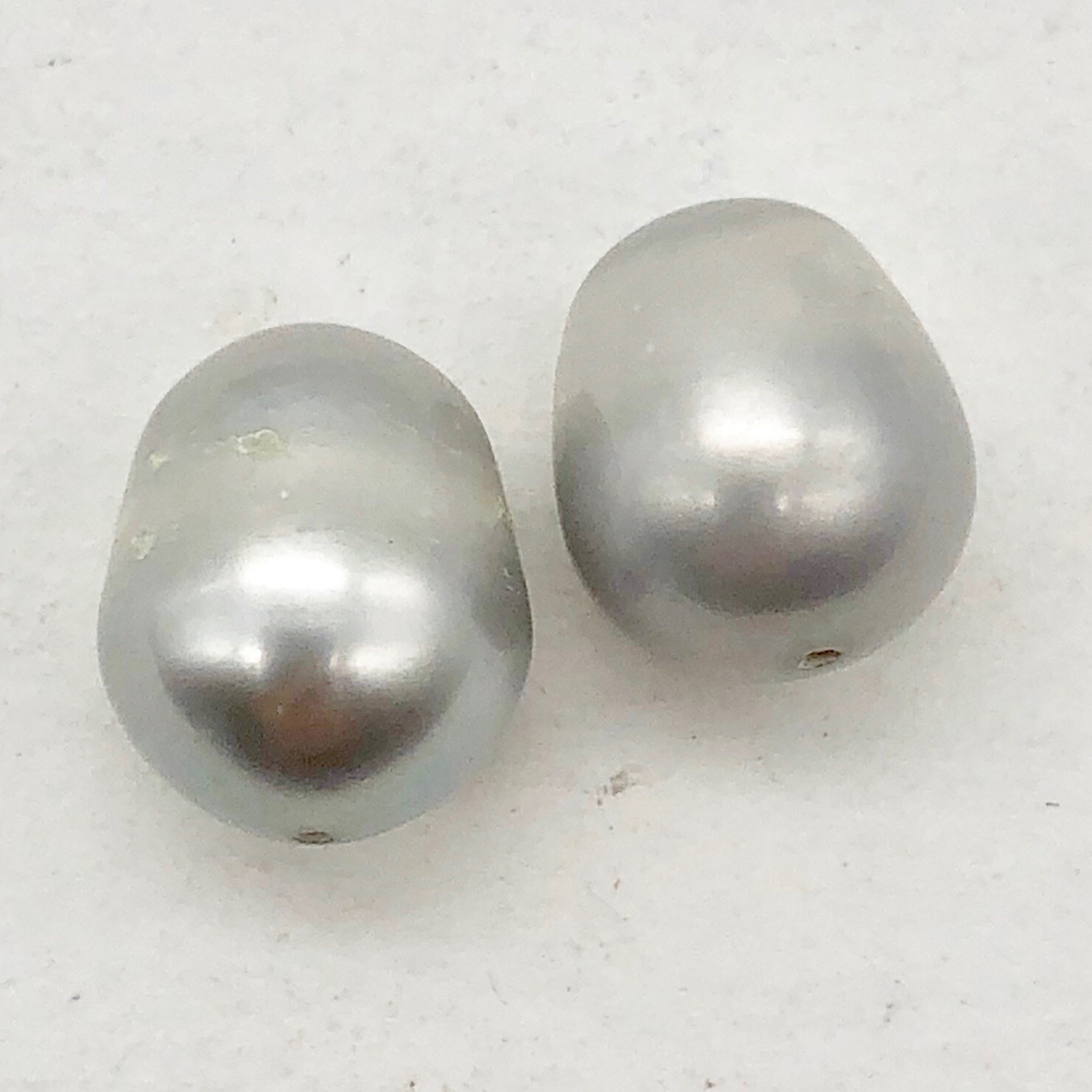 Beautiful Platinum Freshwater Pearls for Jewelry Making | 12-13mm | 2 Pearls |