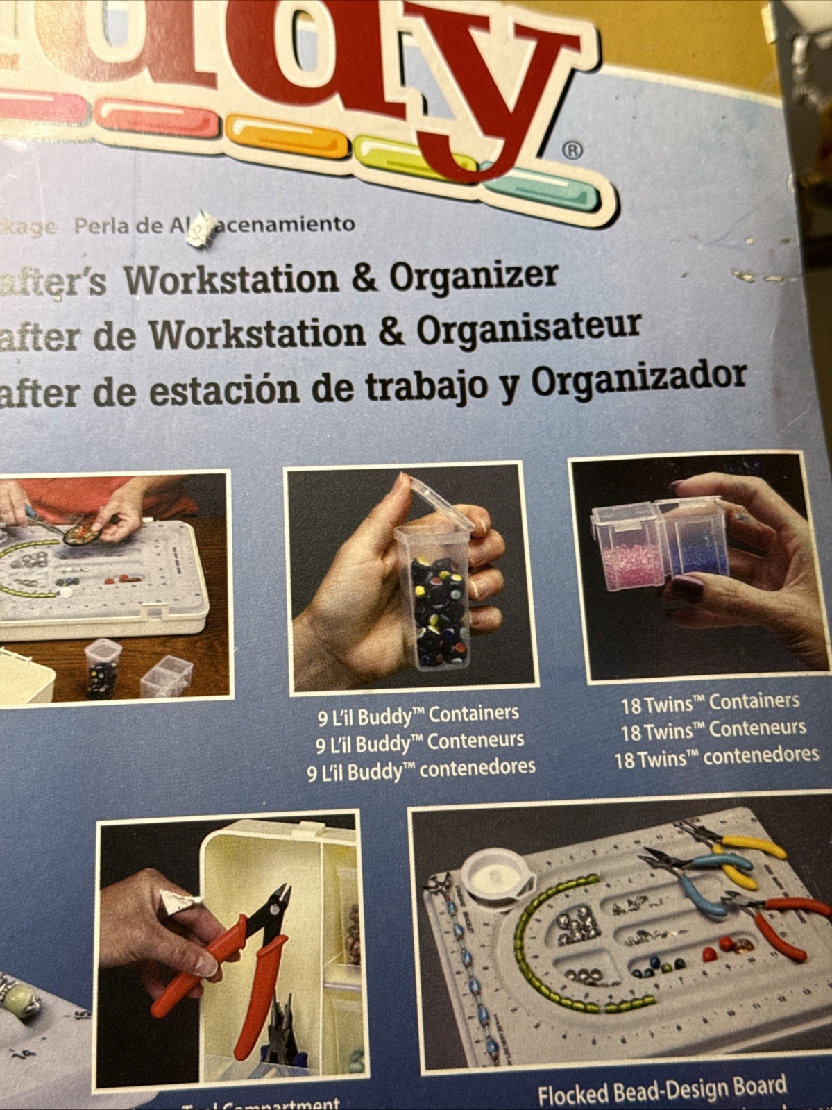 NEW Bead Buddy Work Station 27 Bead Jars Design Board Travel Storage & BOOK