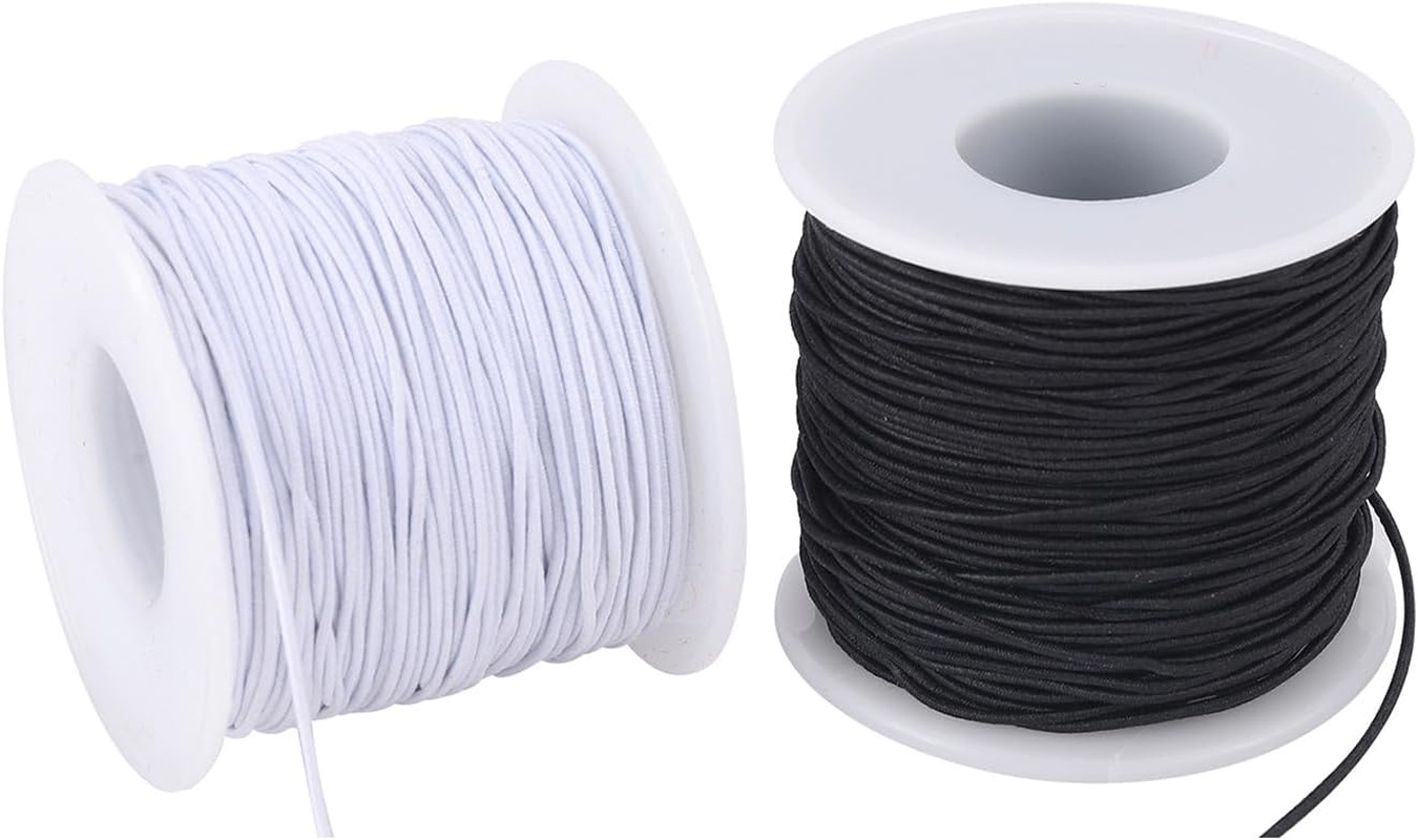 Stretchy String for Bracelets, 2 Rolls (1.0mm) 330 Feet Sturdy Elastic String C