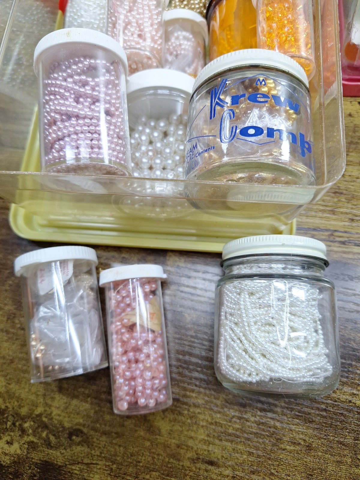HUGE 6+ LBS Bead Lot Japan Glass Plastic Pearls Jewelry Making Craft Supplies