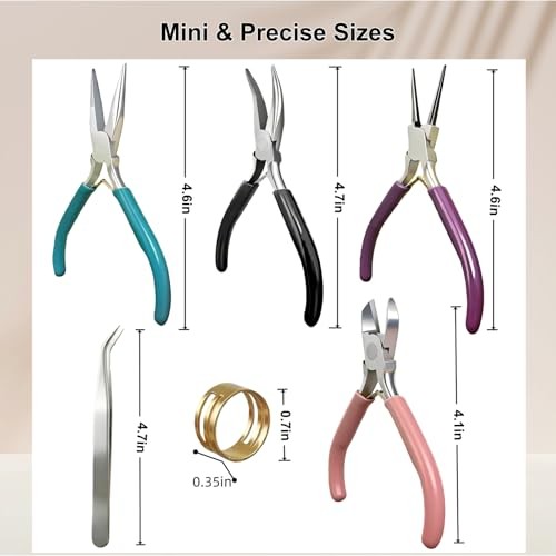 pcs Mini Jewelry Pliers Tools Set for Jewelry Making & Repair Supplies – 4