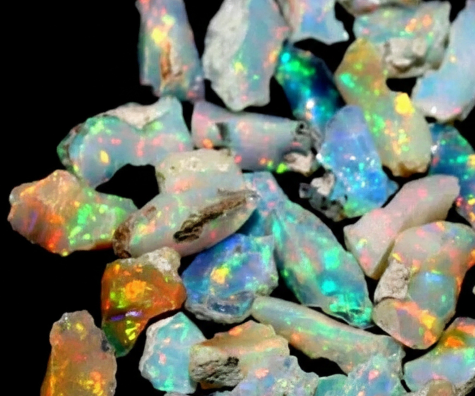 AAA Natural Ethiopian Opal Rough 10-20mm Lot Raw Welo Opal Stones