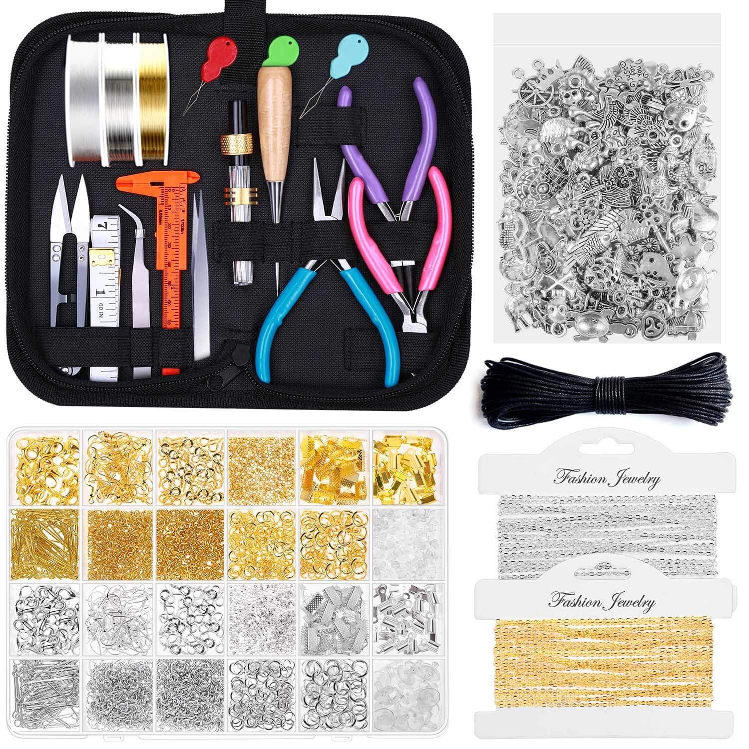 Jewelry Making Kit – Adults Supplies with Tools, Wires, Findings & Charms for…