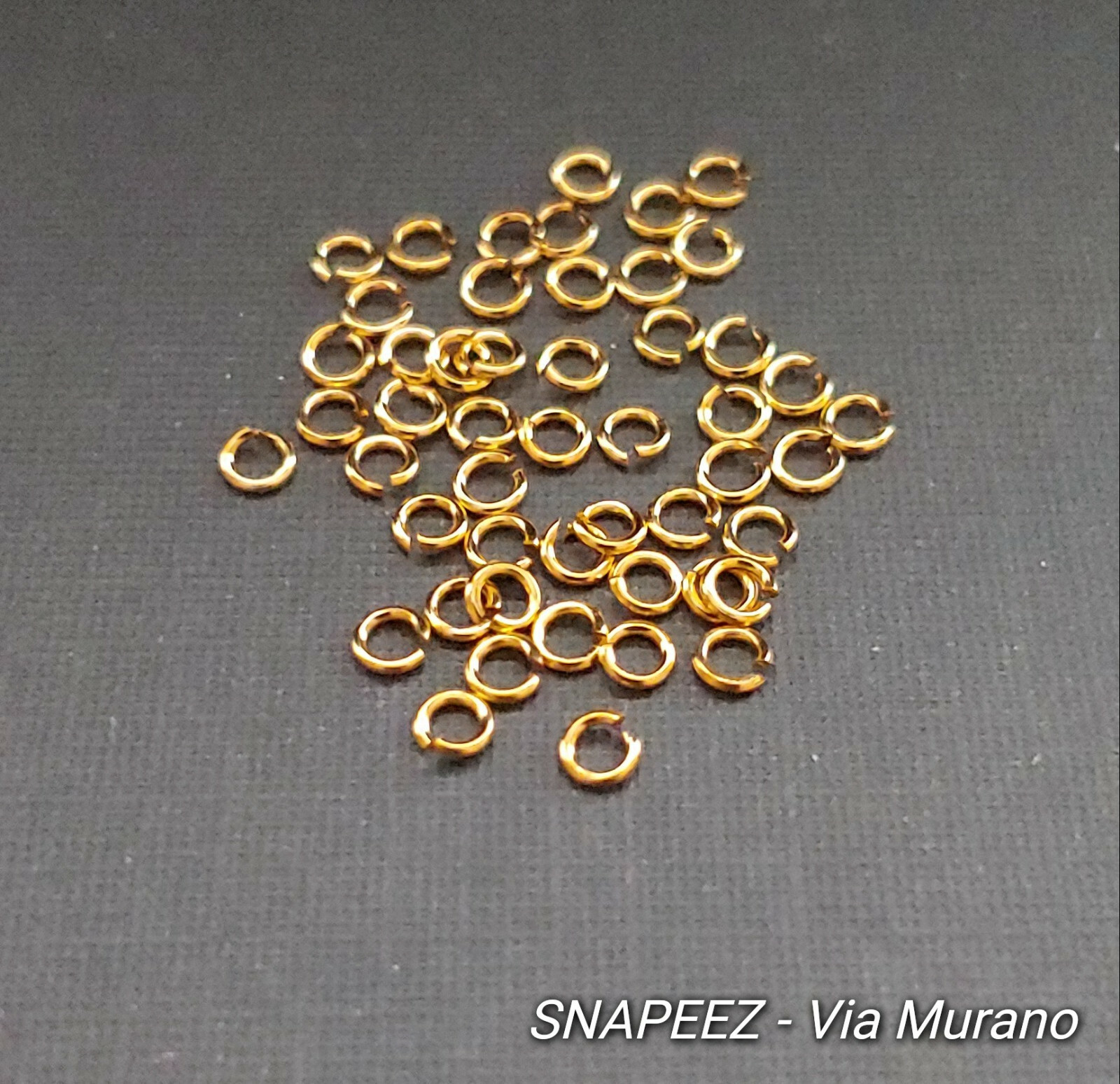 BABY SNAPEEZ® II ULTRAPLATE® 24 kt. Gold Ring Jump Ring 3mm. Made in USA.