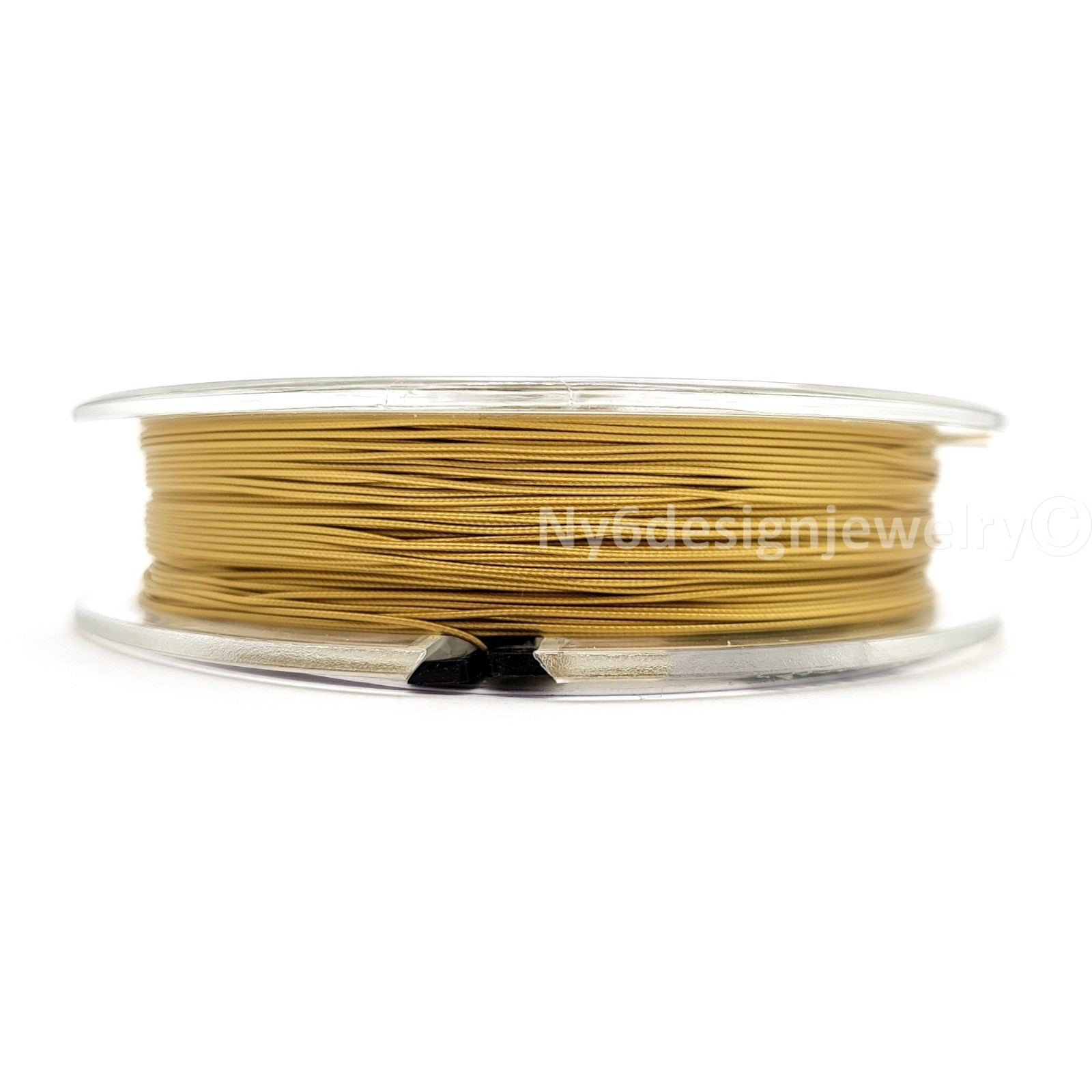 FLEXRITE Gold Beading wire Beadsmith 49 Strand 0.018″ 0.024″ – 30 ft / 100 ft