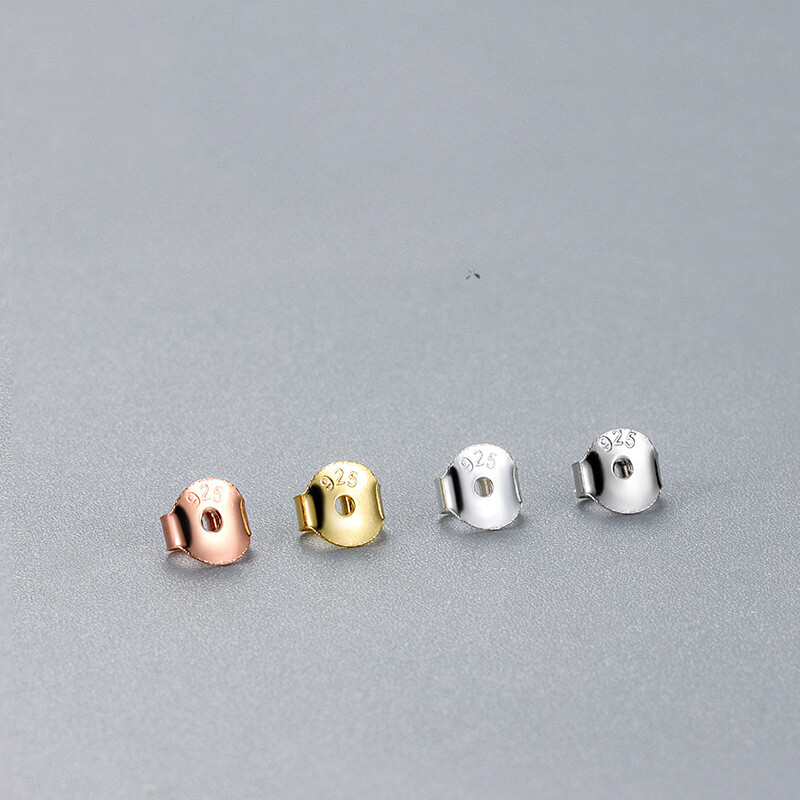 Wholesale 10PCS S925 Pure Silver Earplugs Ear Plugs DIY Jewelry Findings