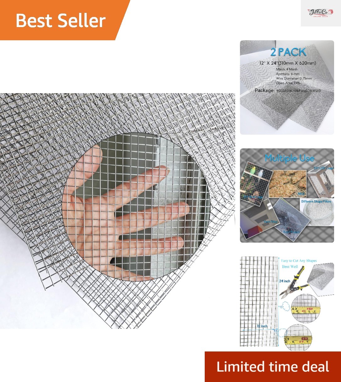 Upgraded 2-Pack Completely Welded 12″x24″ Stainless Steel Mesh for Versatile Use