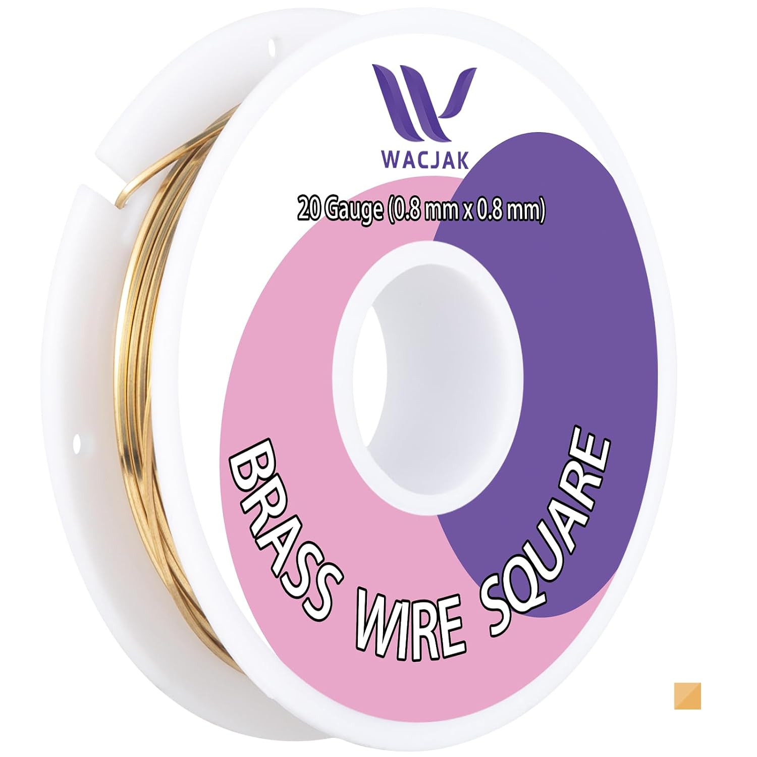 Square Brass Wire 20Ga, 30Ft – Versatile Raw Brass for Metalworking & Jewelry