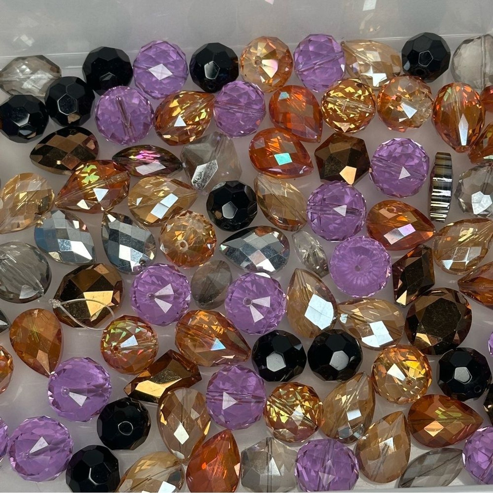 NWOT 100 Glass Luxury Crystals – Worth $150 Jewelry Making Various Shapes