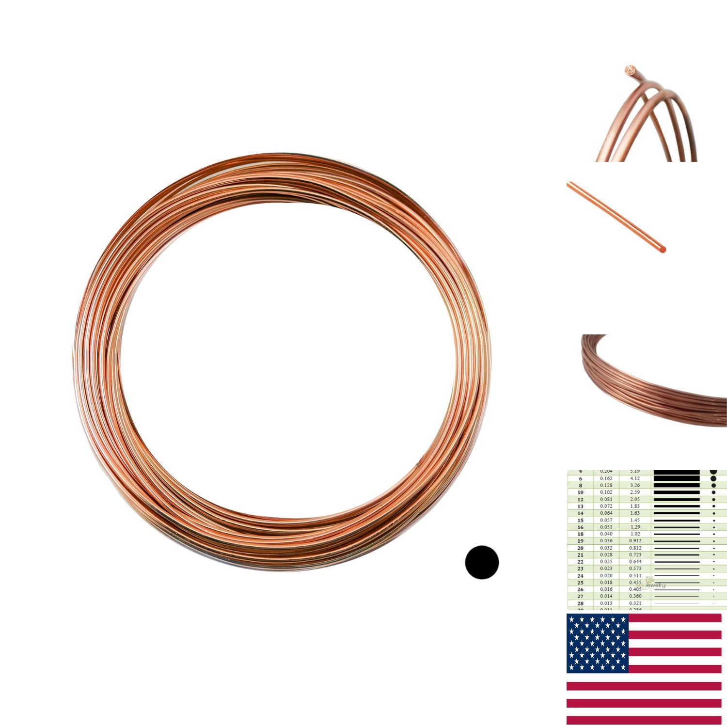 1FT 12 Gauge Pure Copper Wire – Round Dead Soft for Crafting & Repairs