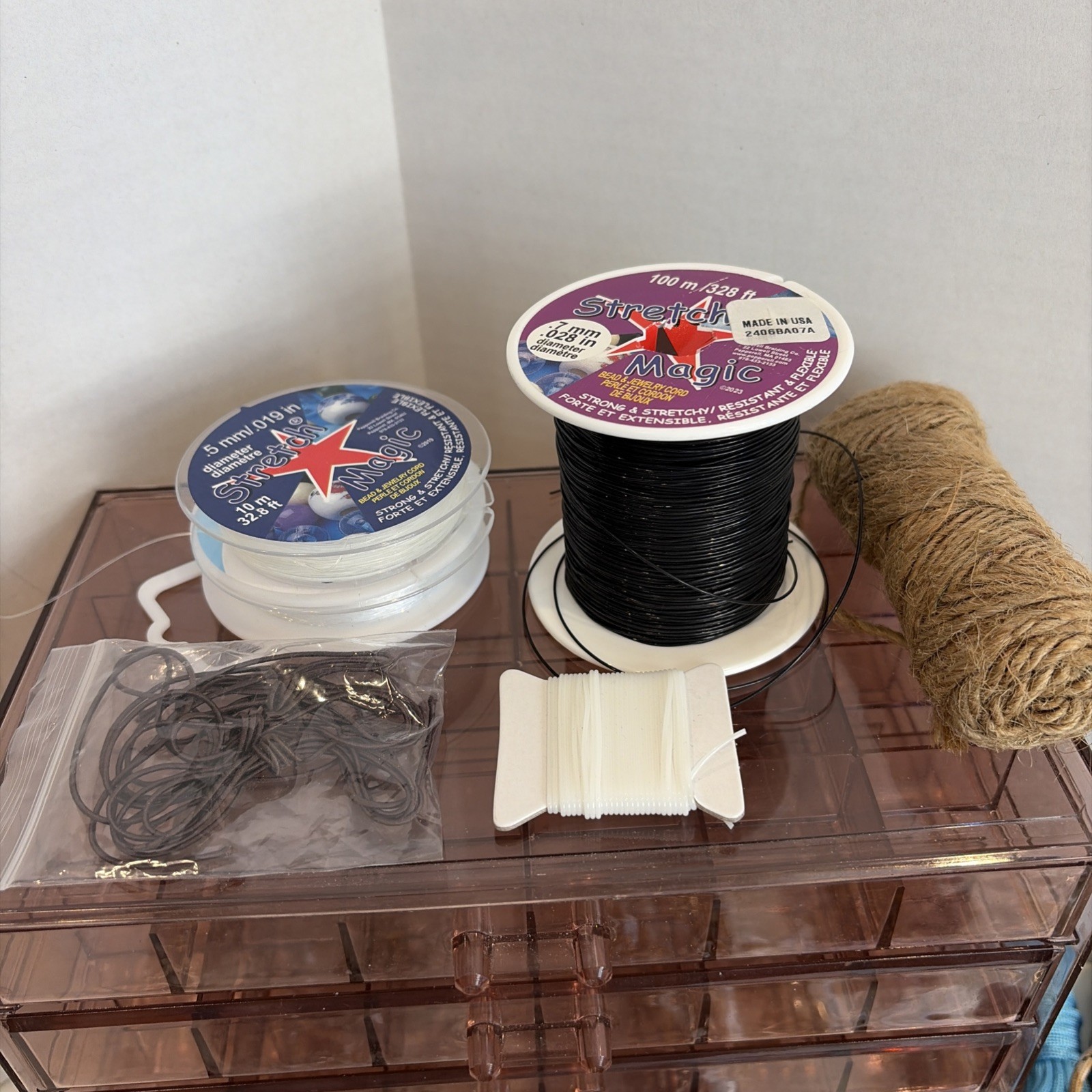 Men’s Jewelry Making Kit w/ Organizer – Stone Wood Beads Charms Paracord Elastic
