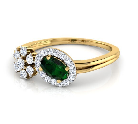 Greenish Starlight Moissanite Ring,Women Amolite Ring