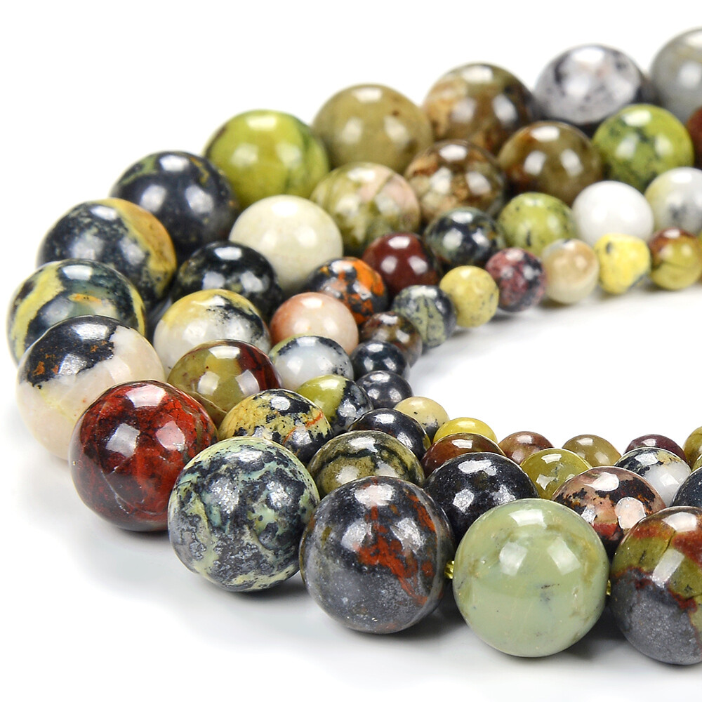 New Found Rare Natural Australia Iron Turquoise Gemstone Round Loose Beads(D366)