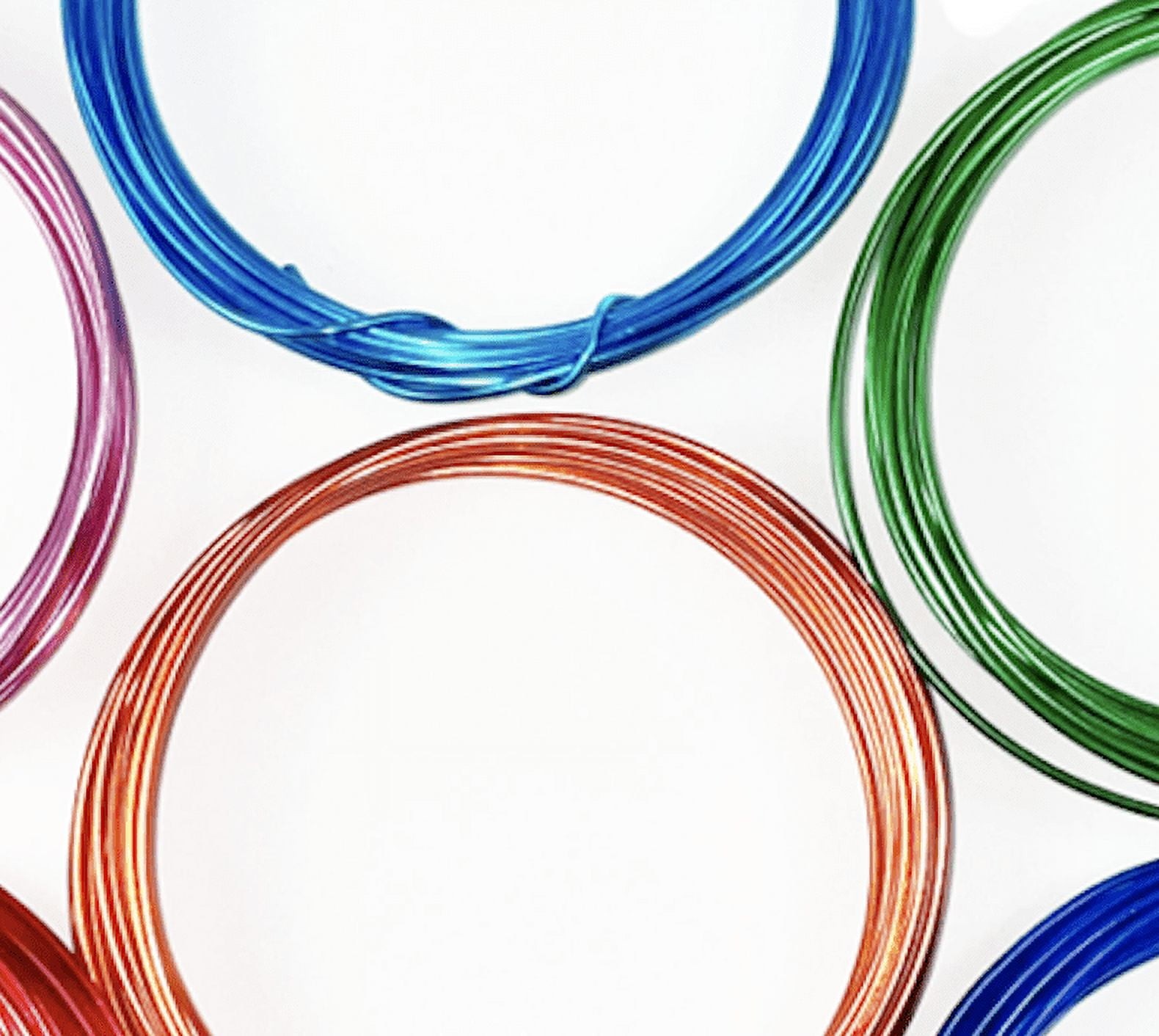 Cousin DIY Beading Wire Bulk Pack, Bright Multi-Color, (6) 9 ft Rolls, 18 Ga