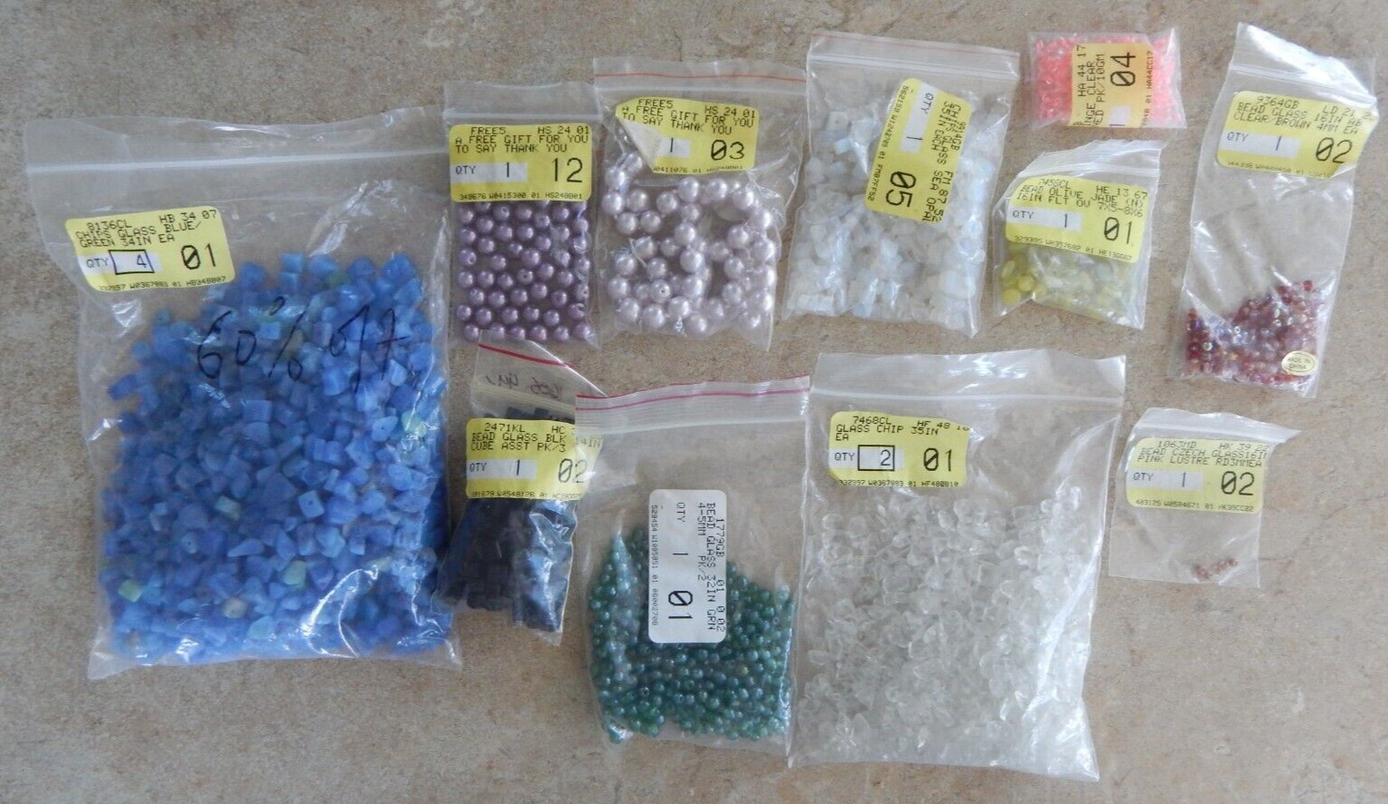 Fire Mountain Gems Bead Lot Multicolor Round & Chipped Glass 23 OZ / 660 GR