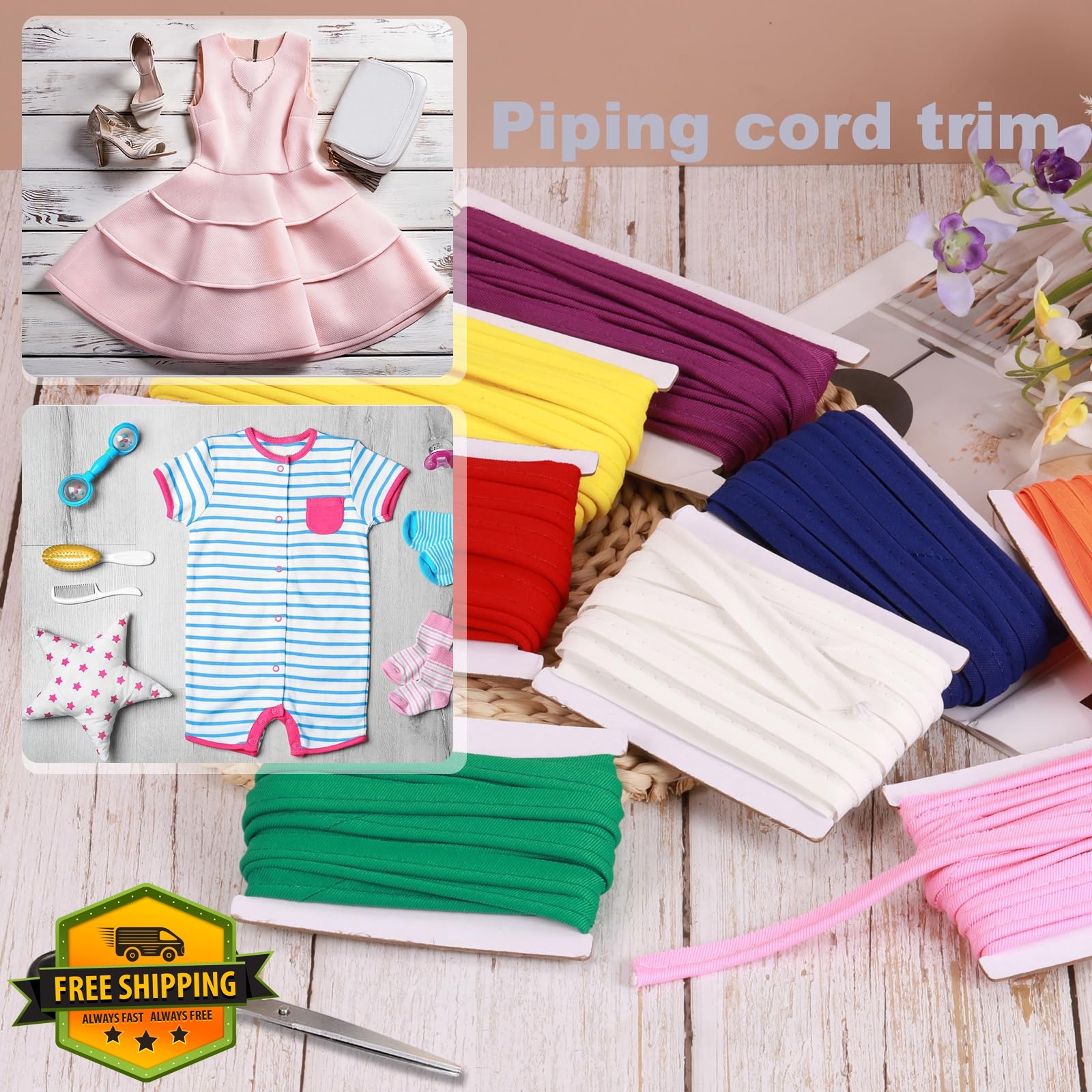 MECCANIXITY 1/2 Inch x 6 Yard White Piping Cord