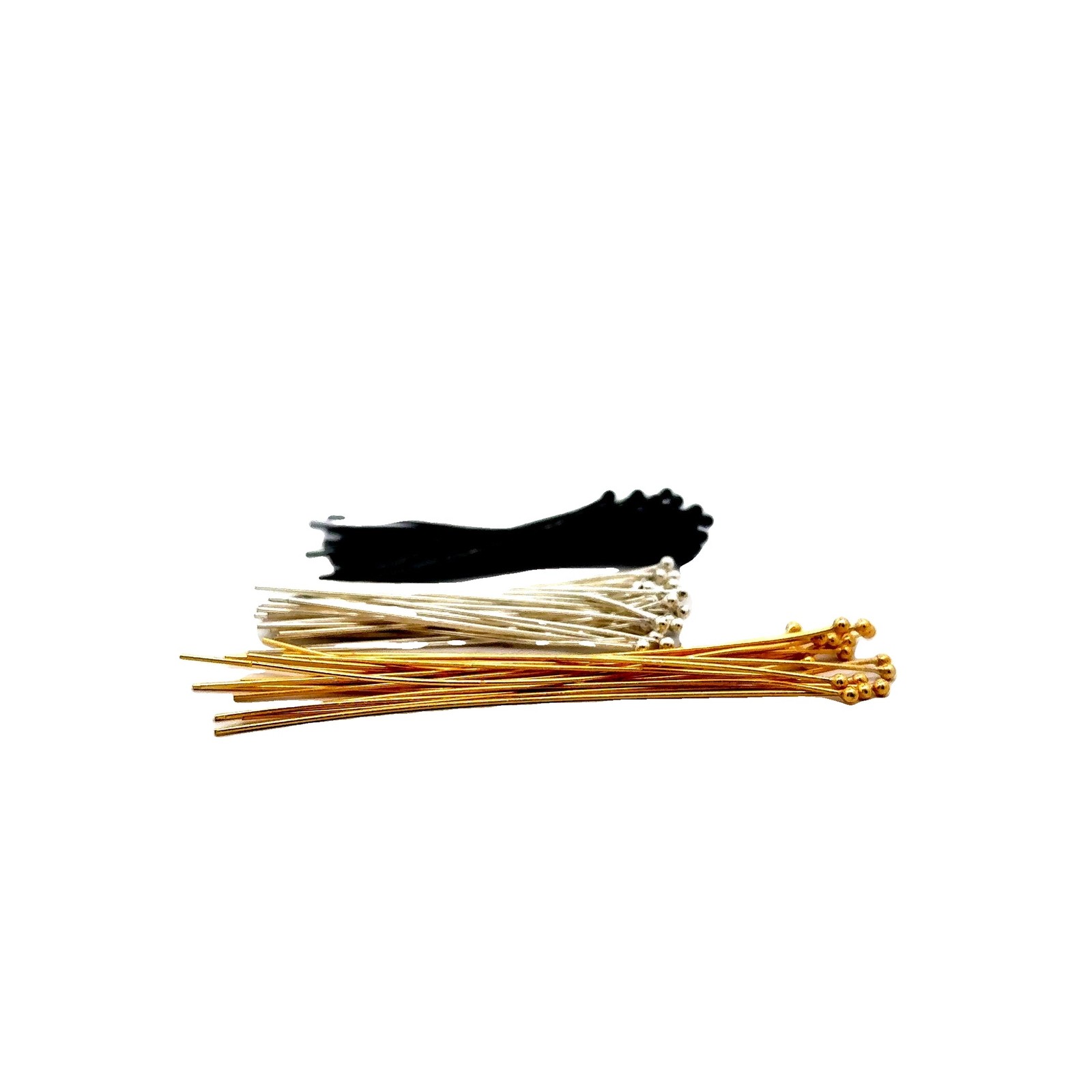 A Pack of Ball Head Pins, E-coated, 22Gauge, Available in 3Colors:(Gold Finish,S