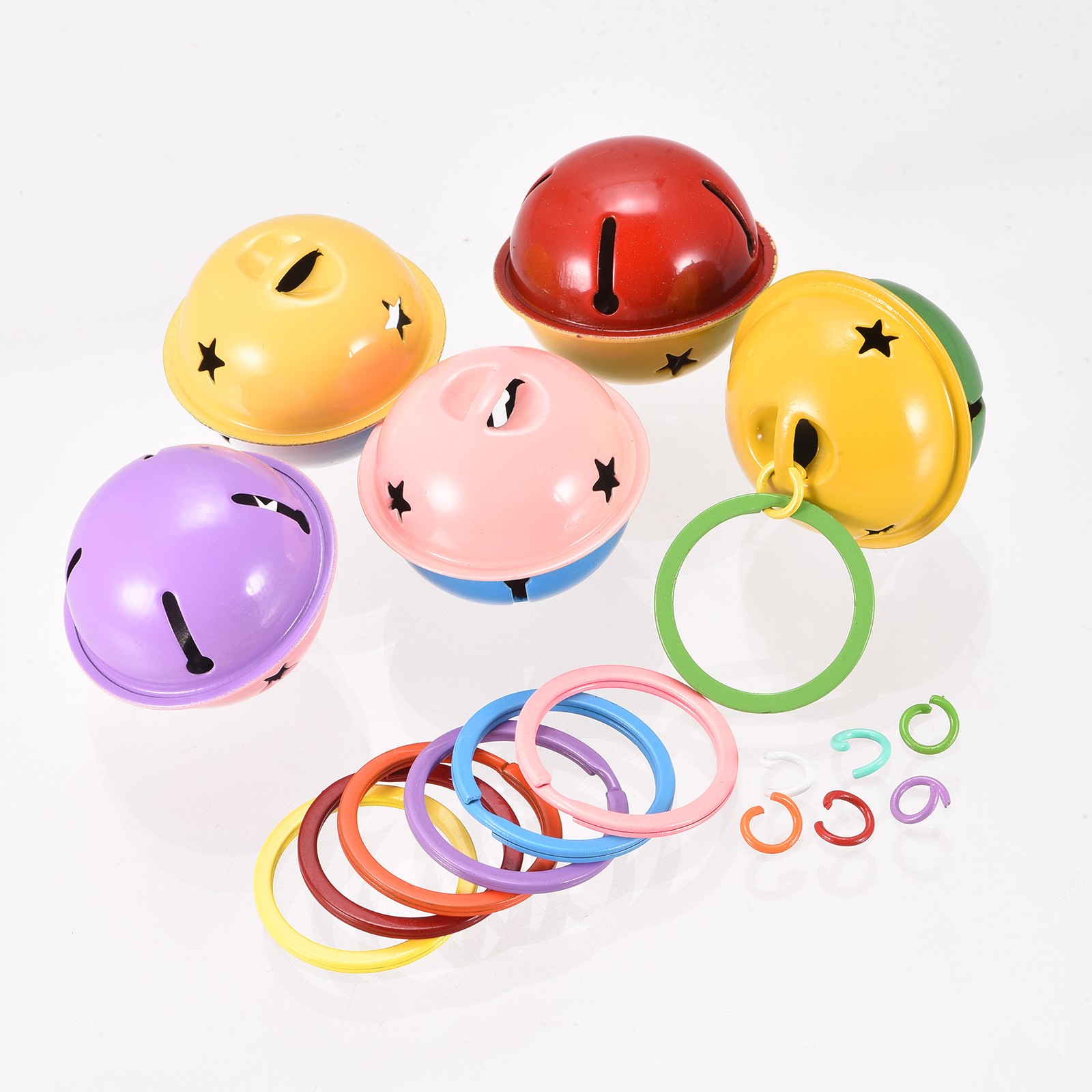 Open Jump Rings 8mm Colorful O Ring Connectors Light Pink 100Pcs