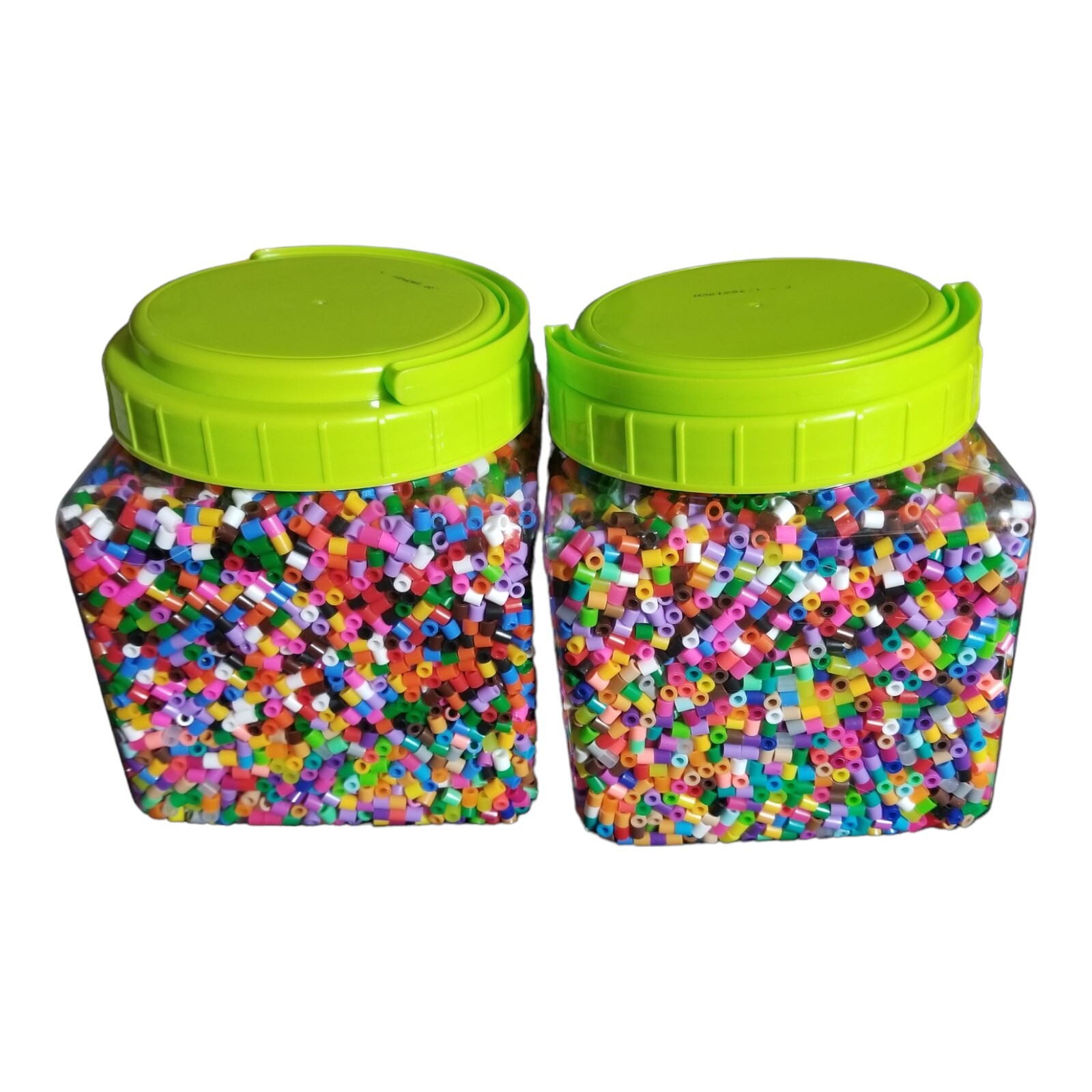 Perler Beads Assorted Multicolor Beads for Kids Crafts Lot of 2 Completely Full