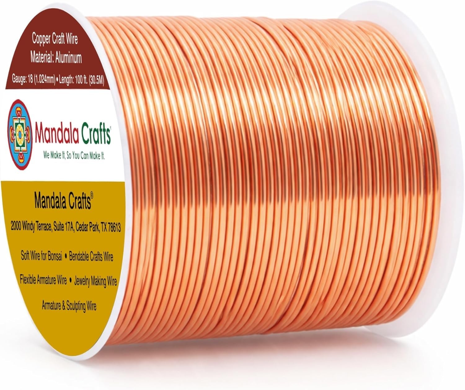 Durable 18 Gauge Copper Craft Wire – Perfect for DIY Jewelry & Yard Art Projects