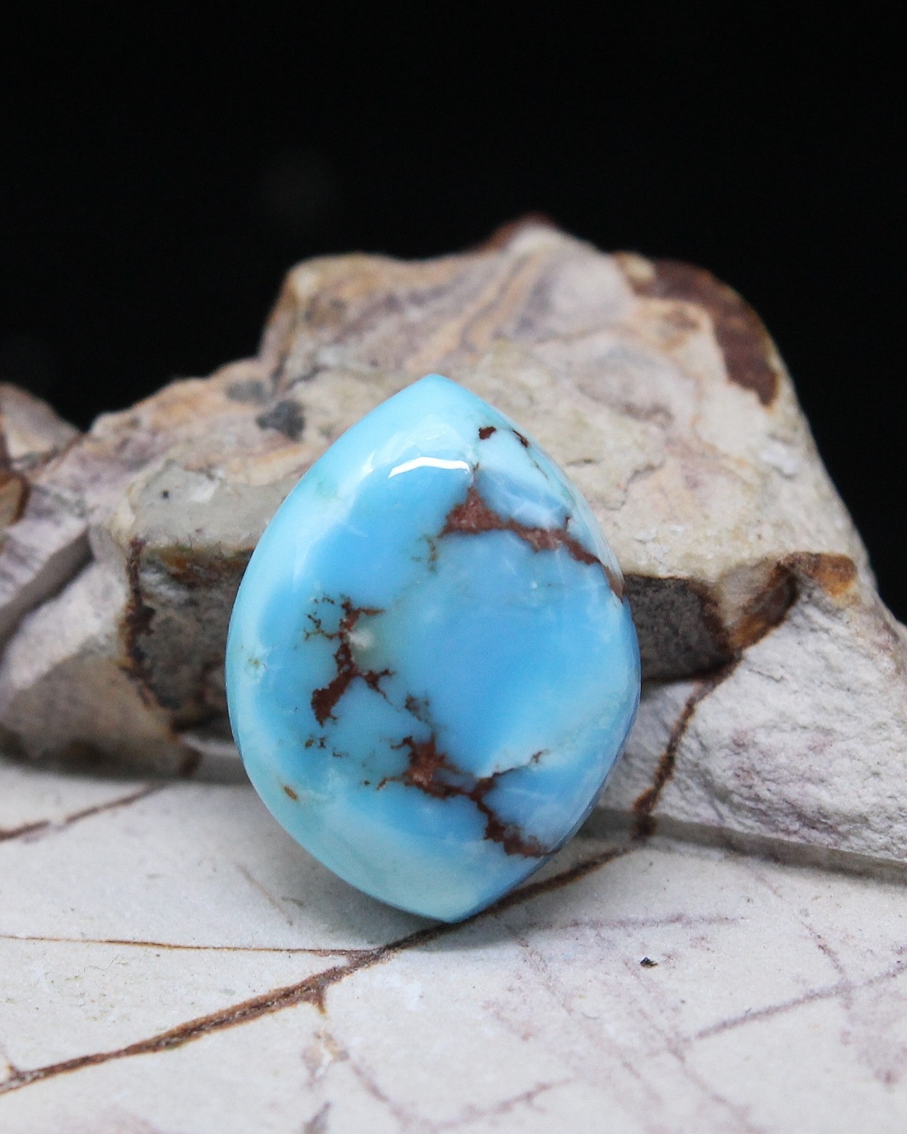 Natural Golden Hill Turquoise Cabochon Kazakhstan Untreated Blue Stone 13x9mm