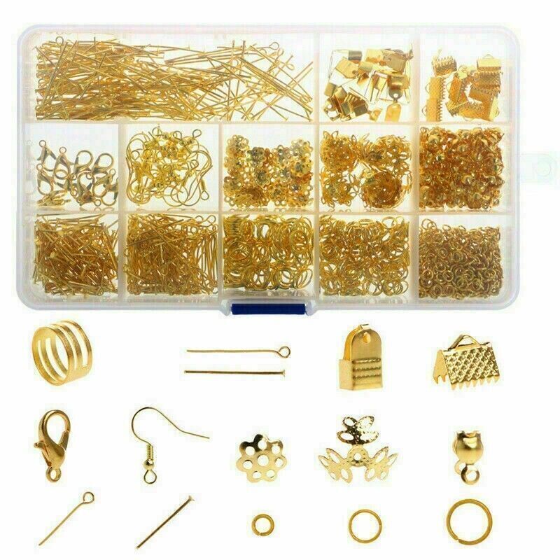 Jewelry Making Supplies Kit Findings Wire Wrapping Pliers Necklace Repair Tools