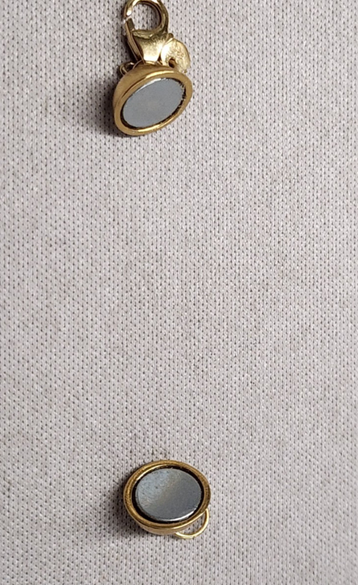 Shop LC 14K Gold Plated Magnetic Lock with Lobster Clasp Sterling Silver 1″
