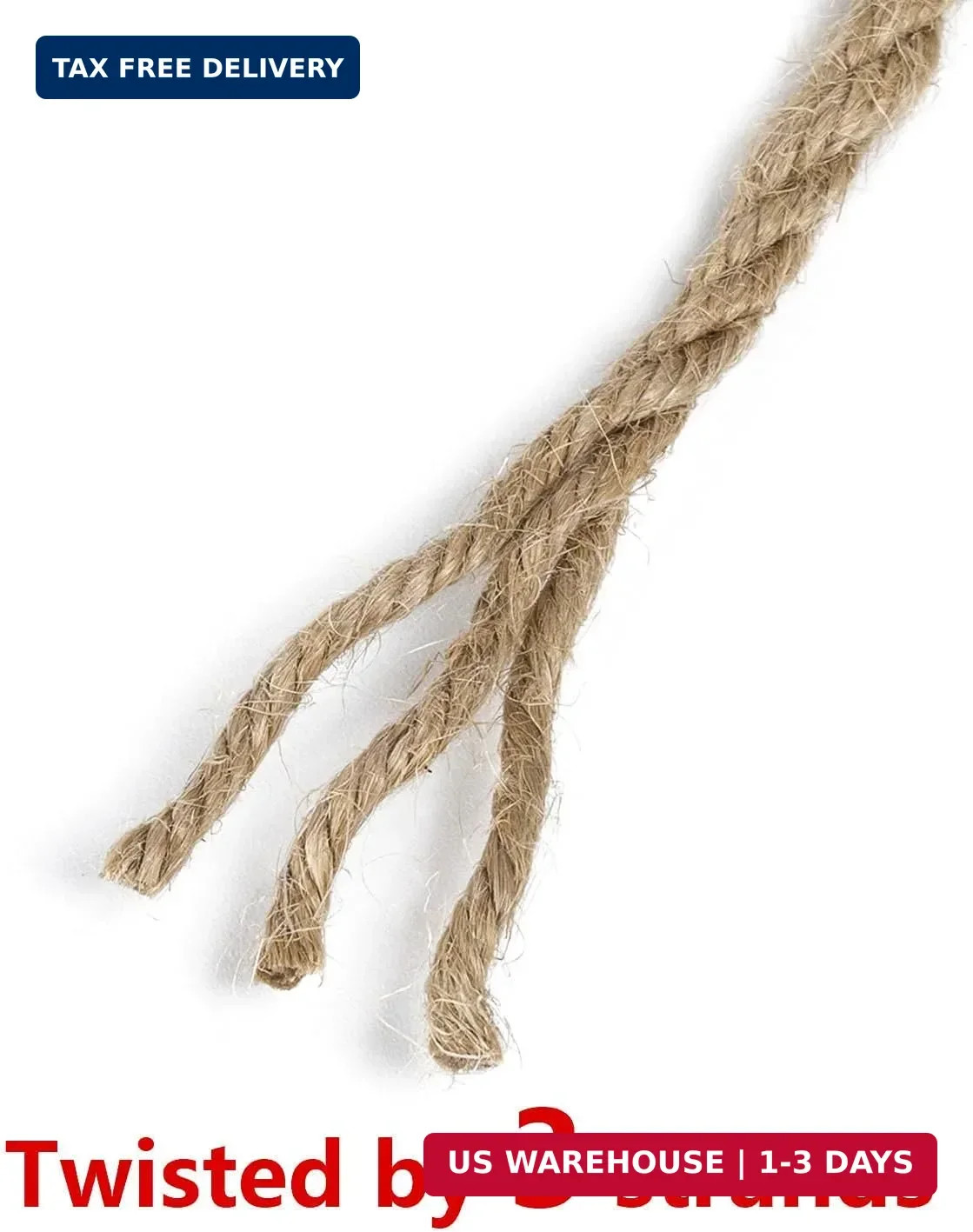 100 Feet 5Mm Jute Twine, Heavy Duty Jute Rope, Natural Hemp Rope for DIY Arts Cr