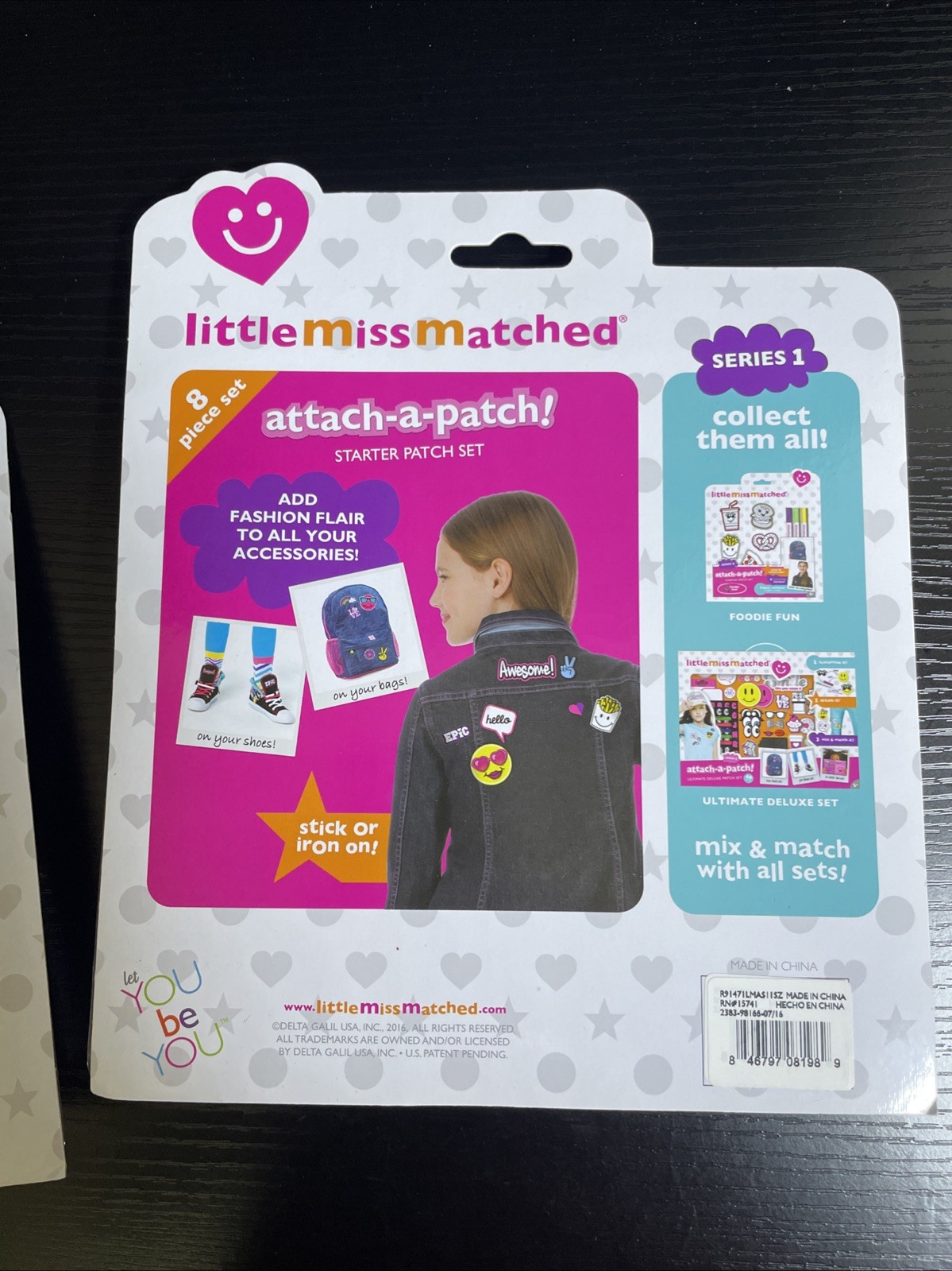 LittleMissMatched Attach-A-Patch Series 1 Foodie Emoji Starter Set Lot Of 2
