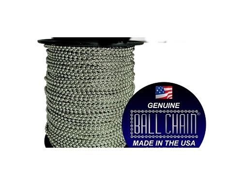 100 feet 304 STAINLESS STEEL BALL CHAIN 2.4mm bead #3 plus 50 connectors (100′