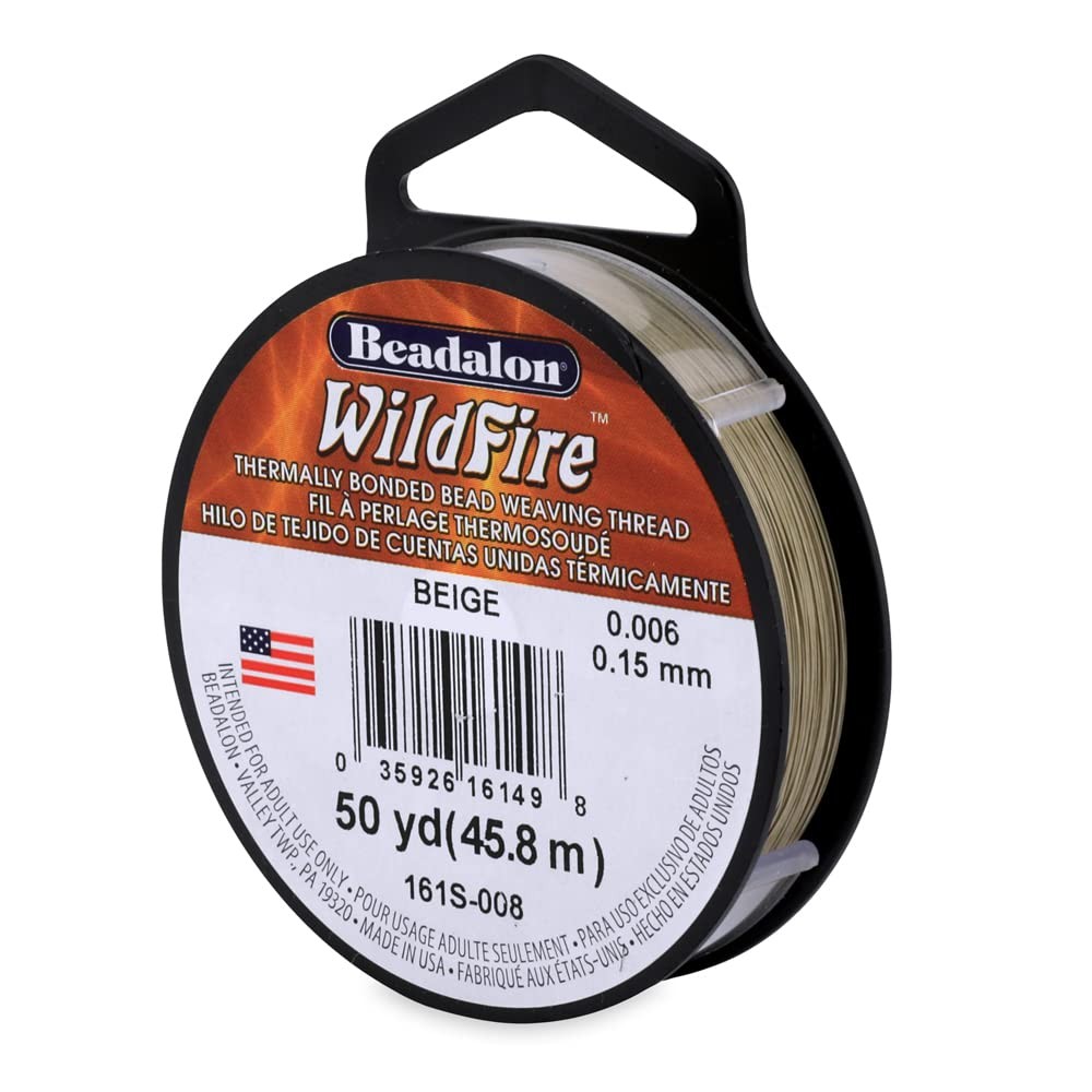 Wildfire 0.006in 0.15mm Break Strength 10lb / 4.5kg Beige 50 Yd / 45m Beading