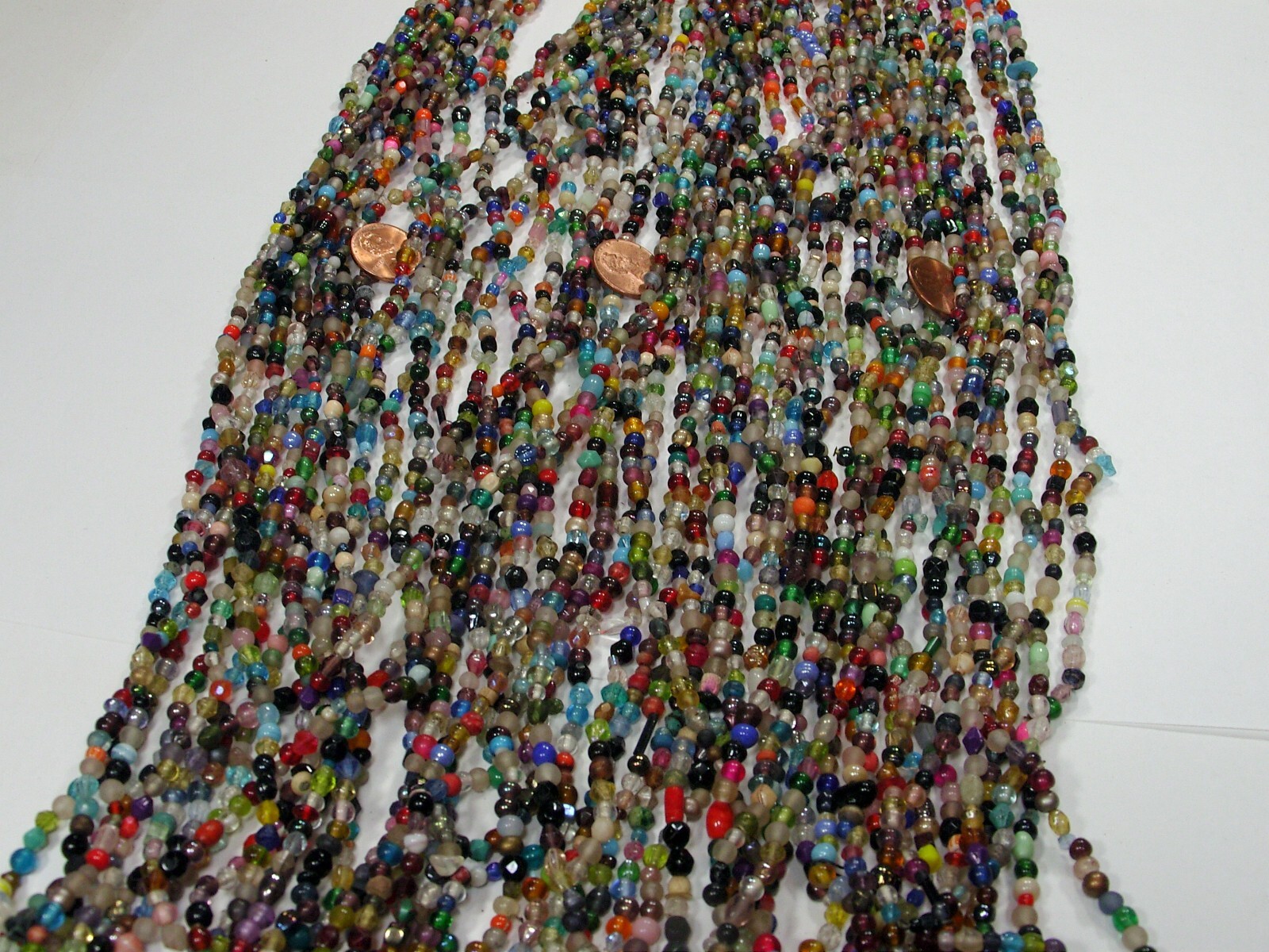 30 Strands 36″ India Handmade Assorted Color Glass Beads Wholesale Bulk (CT-53)