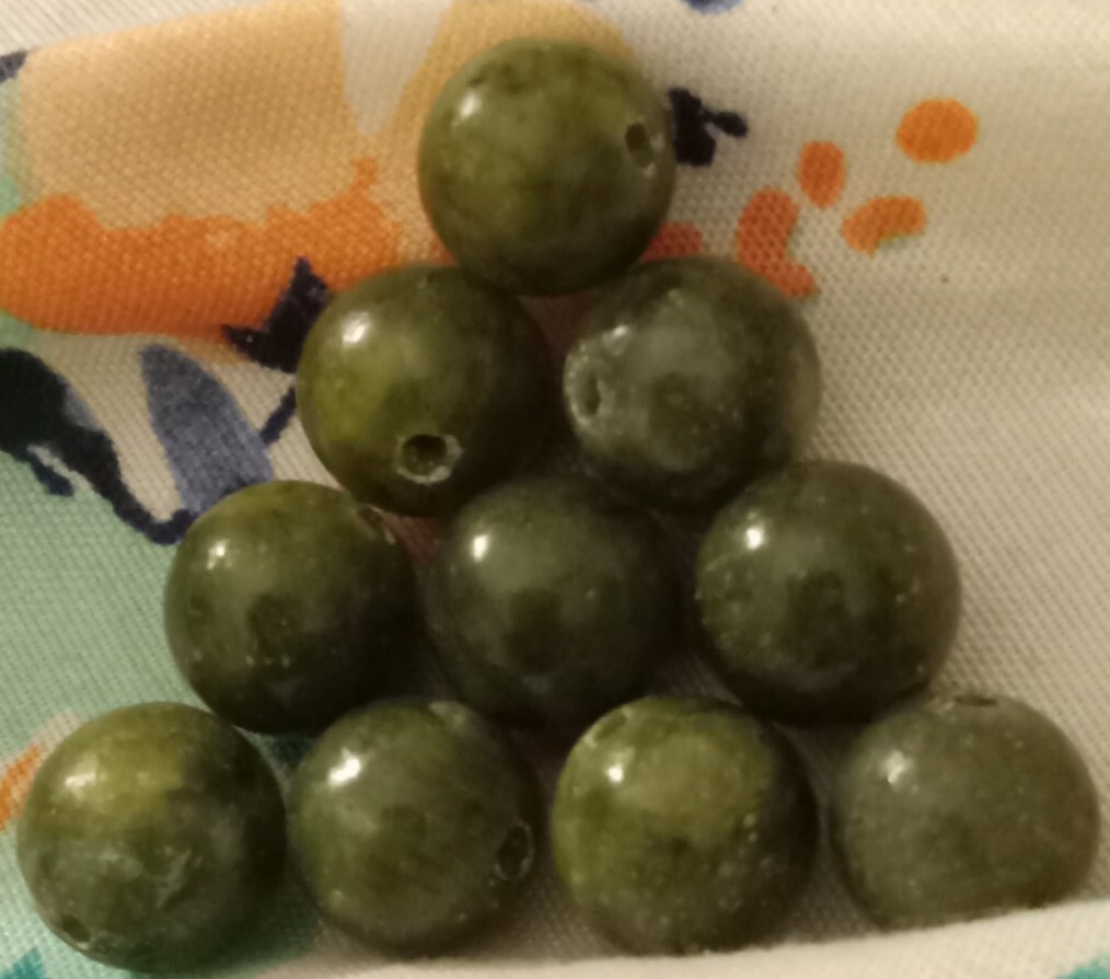 Set 30 LOT 8mm Green Connemara Marble Loose Round Beads Bracelets Earrings Rings