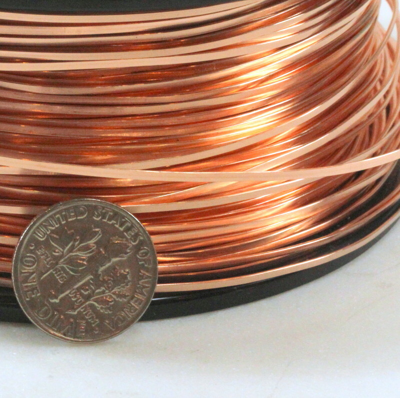 Copper Wire, HALF ROUND, 16 Gauge, Dead Soft, Copper Jewelry Wire, 20 Feet, 23