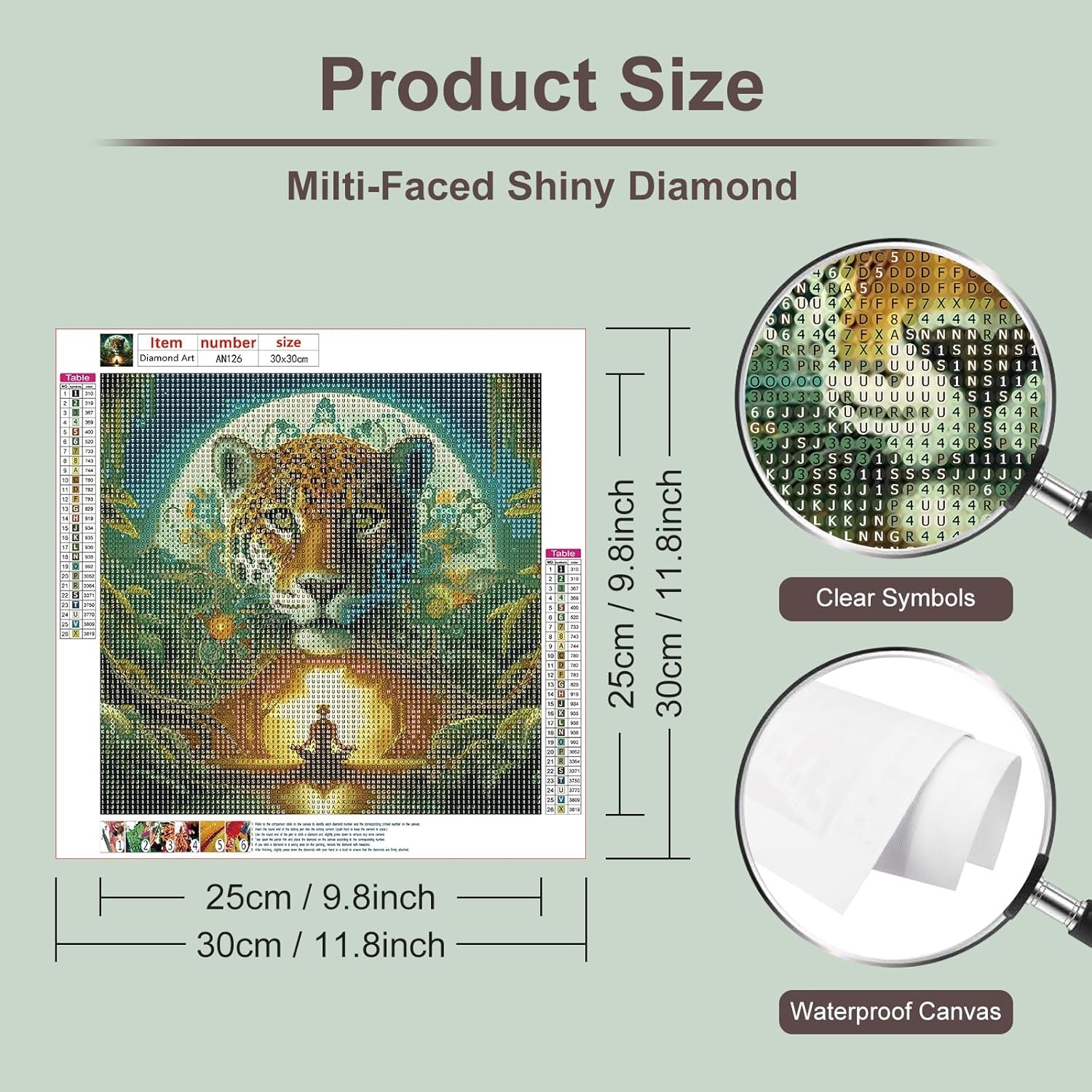 Diamond Art Kits for Adult, Leopard Diamond Painting Kits for Beginners, DIY Ful