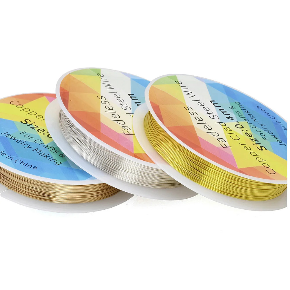 20M/Roll Jewelry Beading Wire for Jewelry Making Wire Wrapping, Floral, Metal Sc