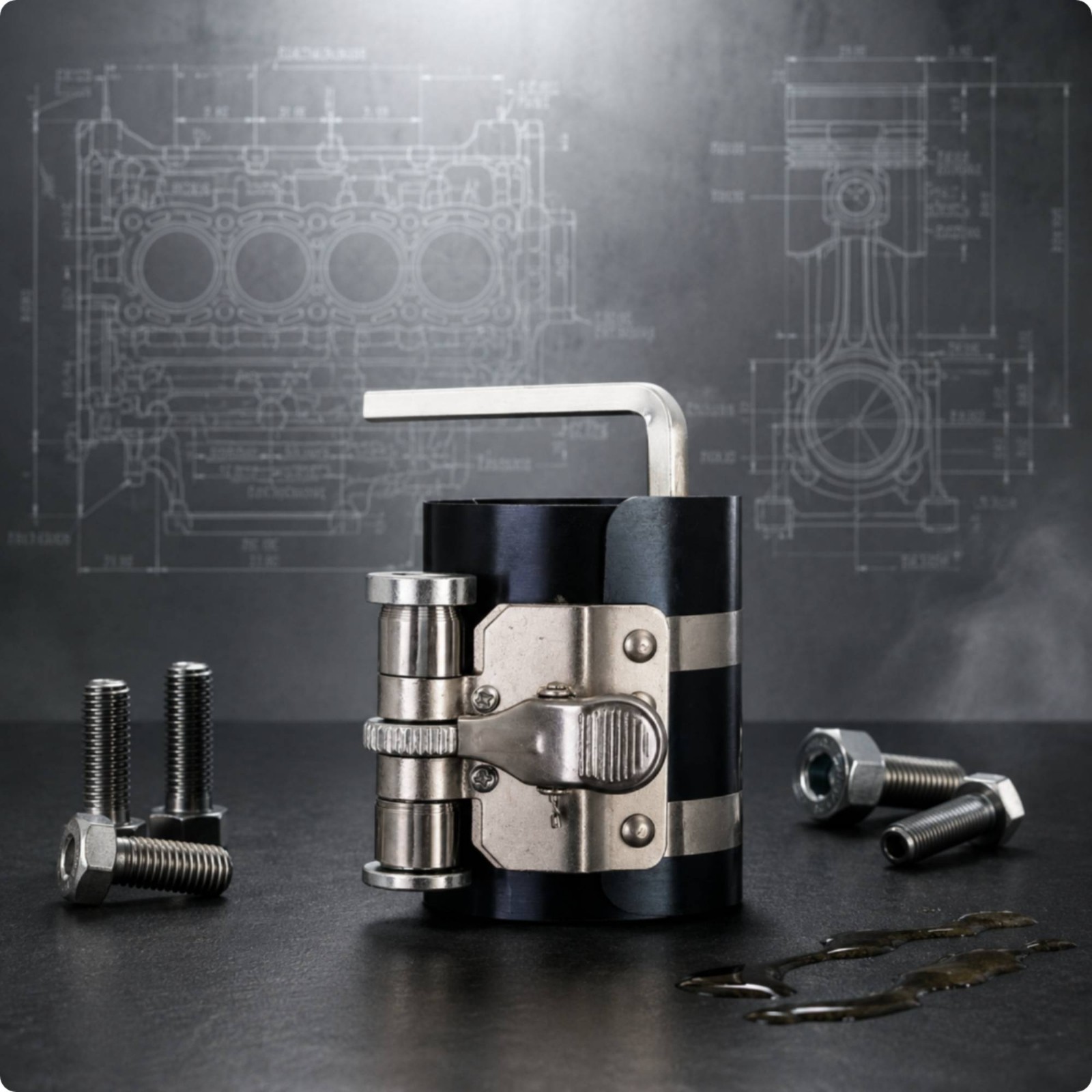 Adjustable Piston Seal Compressor Easy to Use Ratcheting Piston Seal Compressor