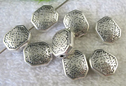 35pcs Tibetan Silver ornate square spacer beads FC8727