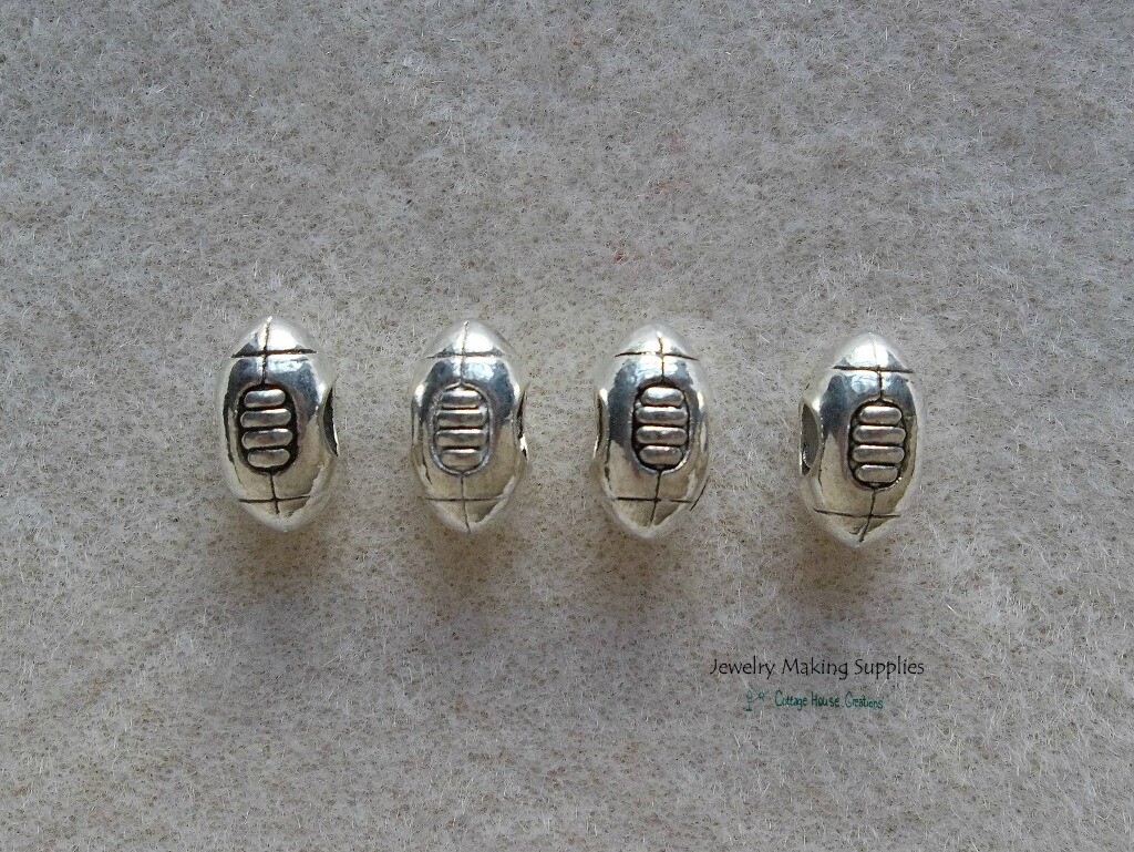 Football Beads Solid Euro Large Hole Bead Paracord Bracelet Macrame Adult DIY