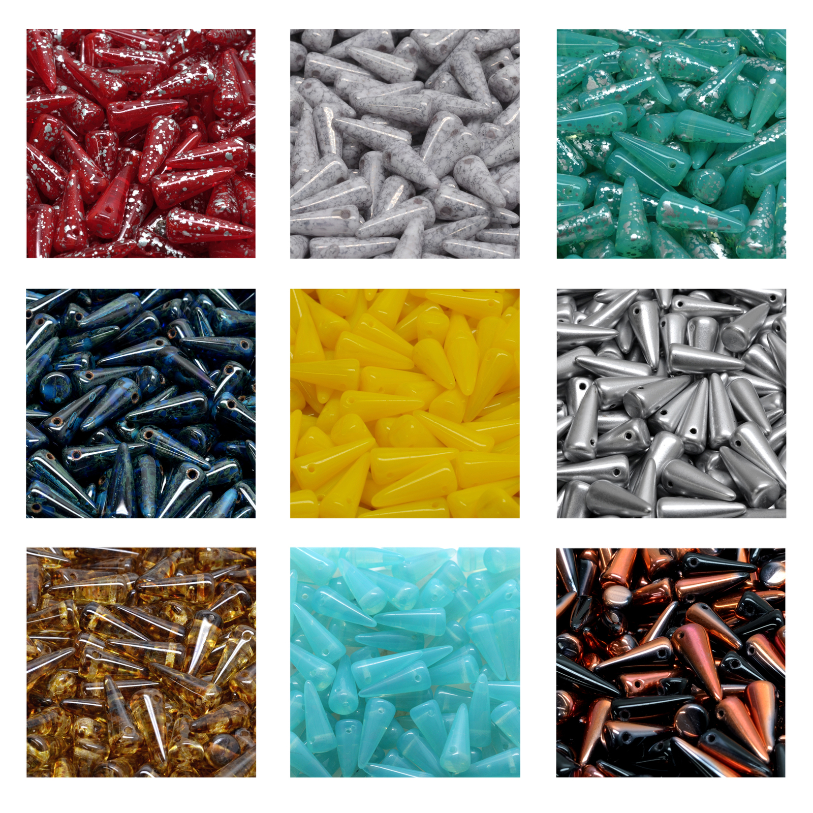 Rutkovsky 111-01321 Spike Pressed Beads Czech Glass 13x5mm Size 10g Pack