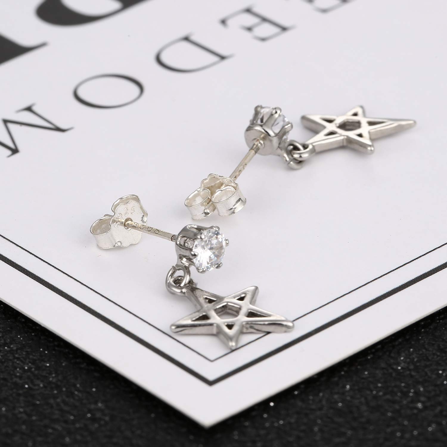 S925 Sterling Silver Earring Backs Replacements for Posts, 12Pcs/6Pairs Pierc…