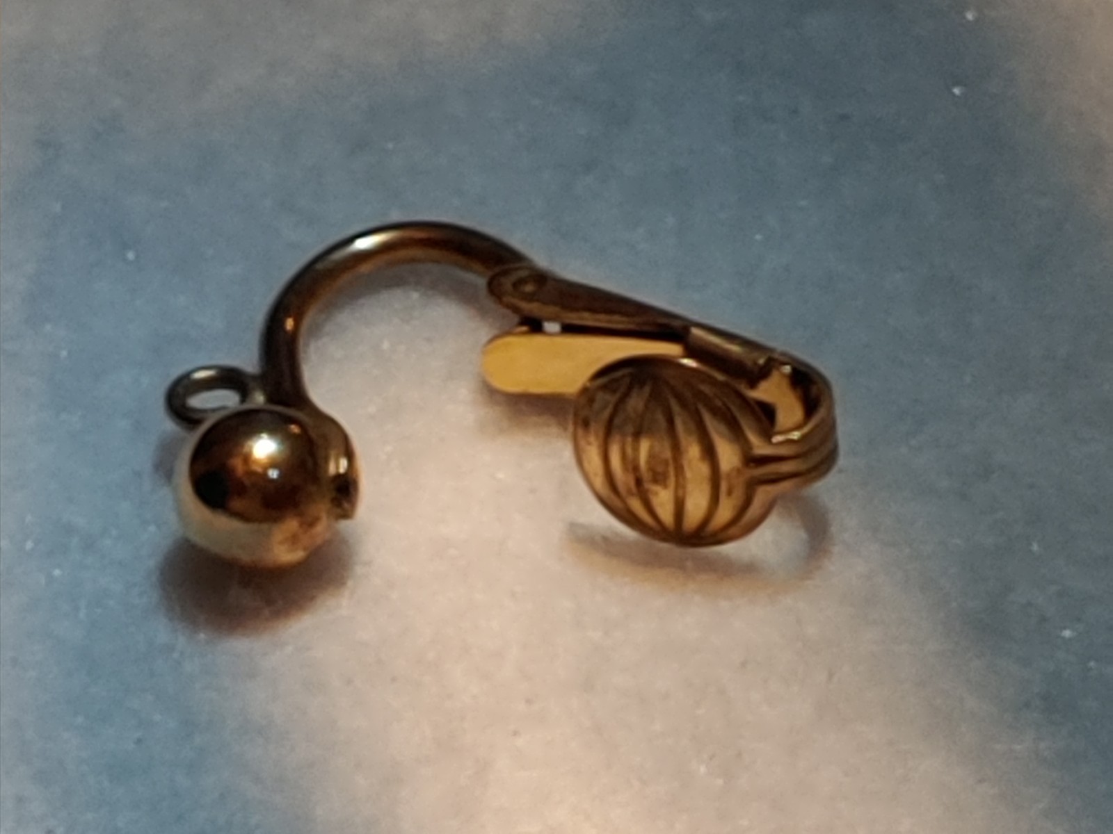ONE -14K GOLD FILLED-Clip On Earring Hook As Shown- For making a earring – VTG