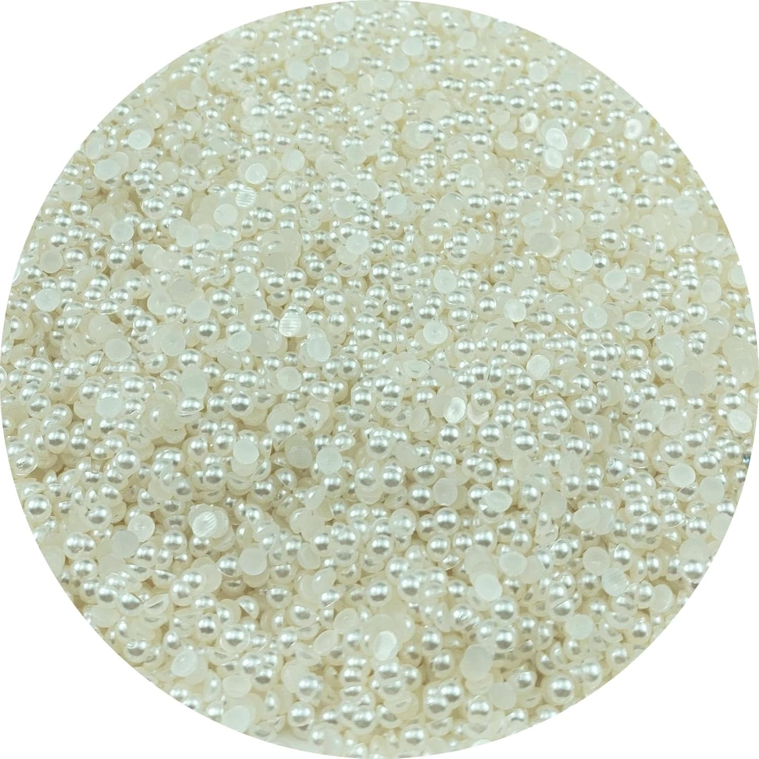 8000Pcs 3Mm Flatback Half Pearls round Crafts Beads for Jewelry Making DIY Scrap