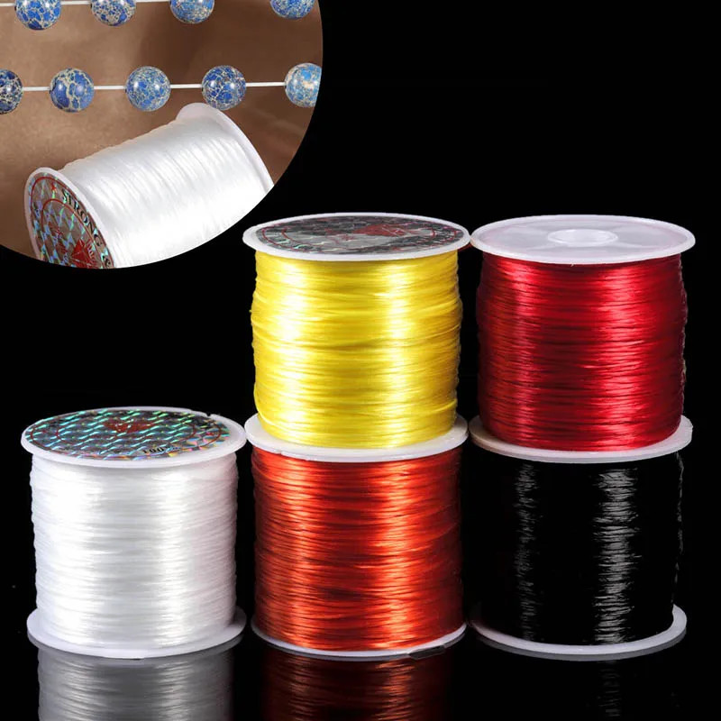 10-40M/Roll Strong Elastic Crystal Beading Cord 1Mm for Bracelets Stretch Thread