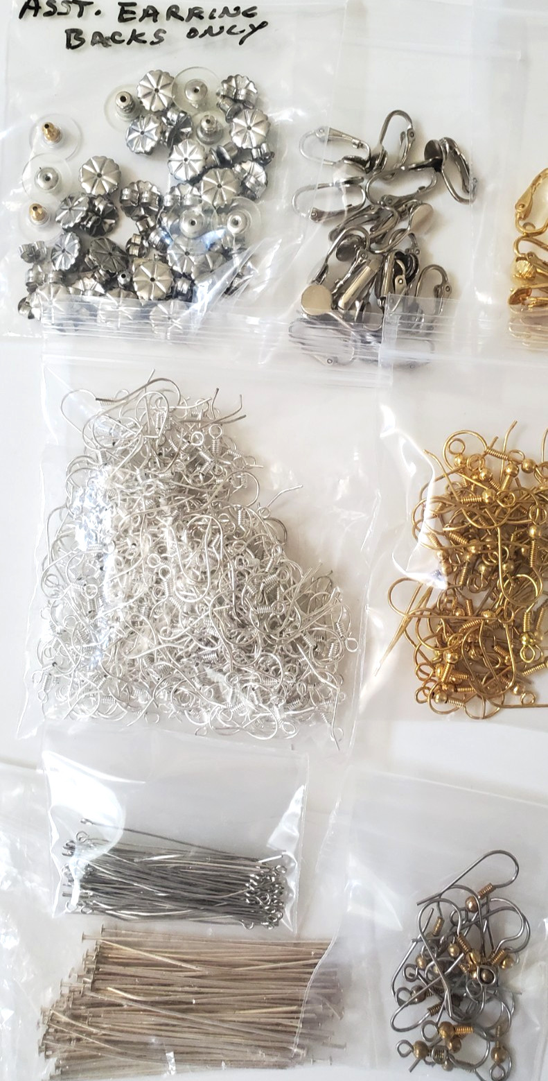 Jewelry Making Supplies Mixed Lot-Earring Components & Findings, Asst. Colors