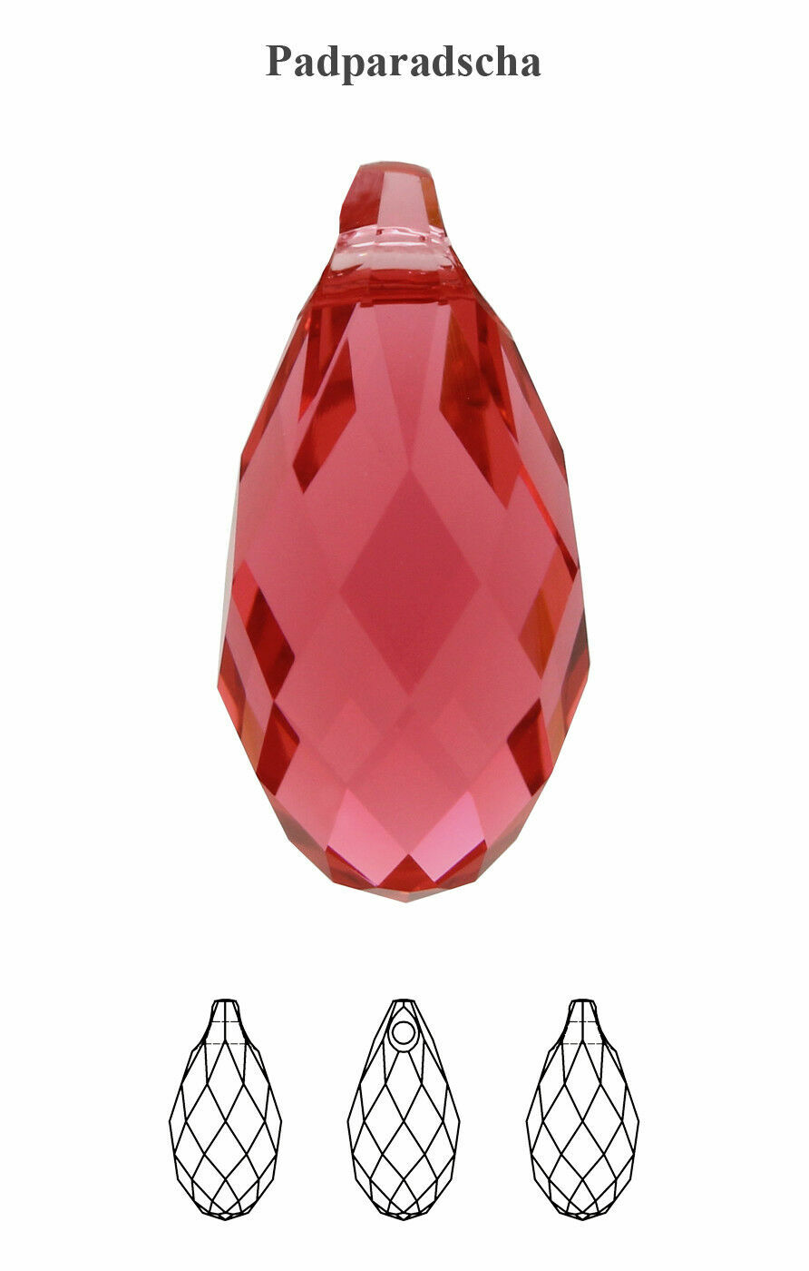 1Pc Genuine SWAROVSKI 6010 Briolette Crystal Pendants – PADPARADSCHA