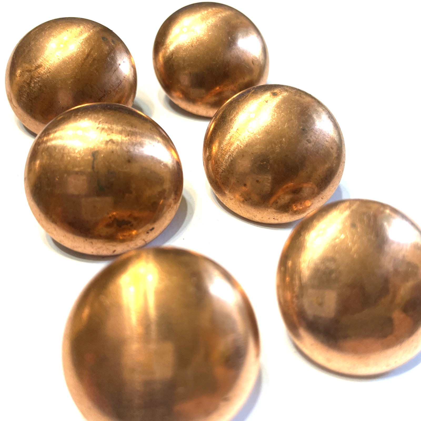 Clip-On Earring Blanks Copper Brass Findings for Enameling 3 Pair Jewelry Supply
