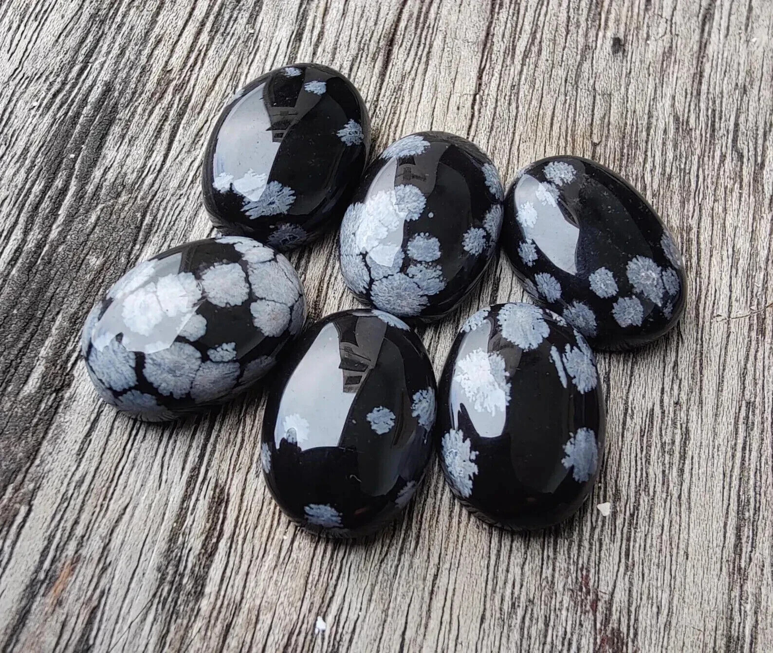 Wholesale Natural Snowflake Cabochon Oval shape Loose Gemstone Lot Jewellery