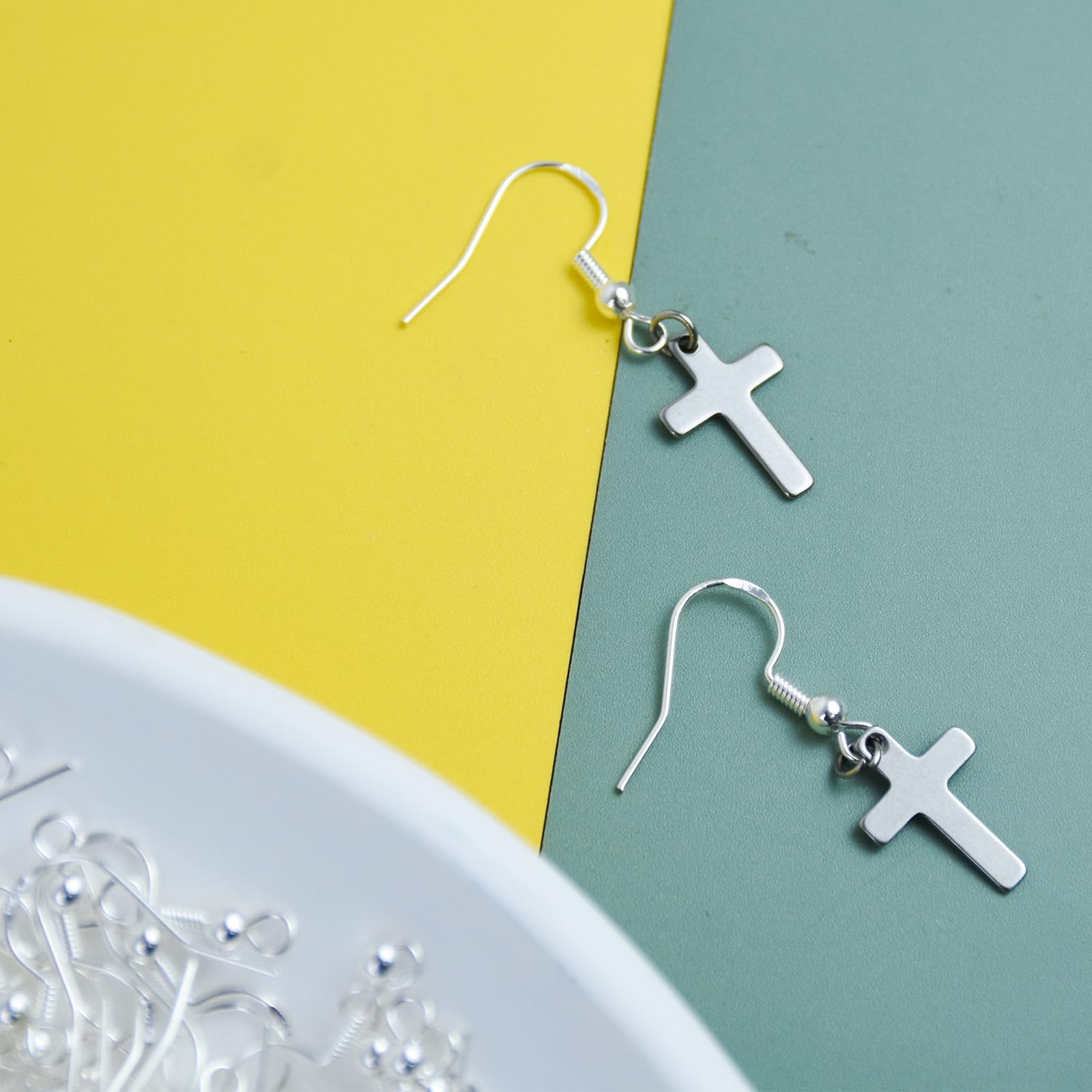 Sterling Silver Earring Hooks with Rubber Backs – 50 Pairs Hypoallergenic